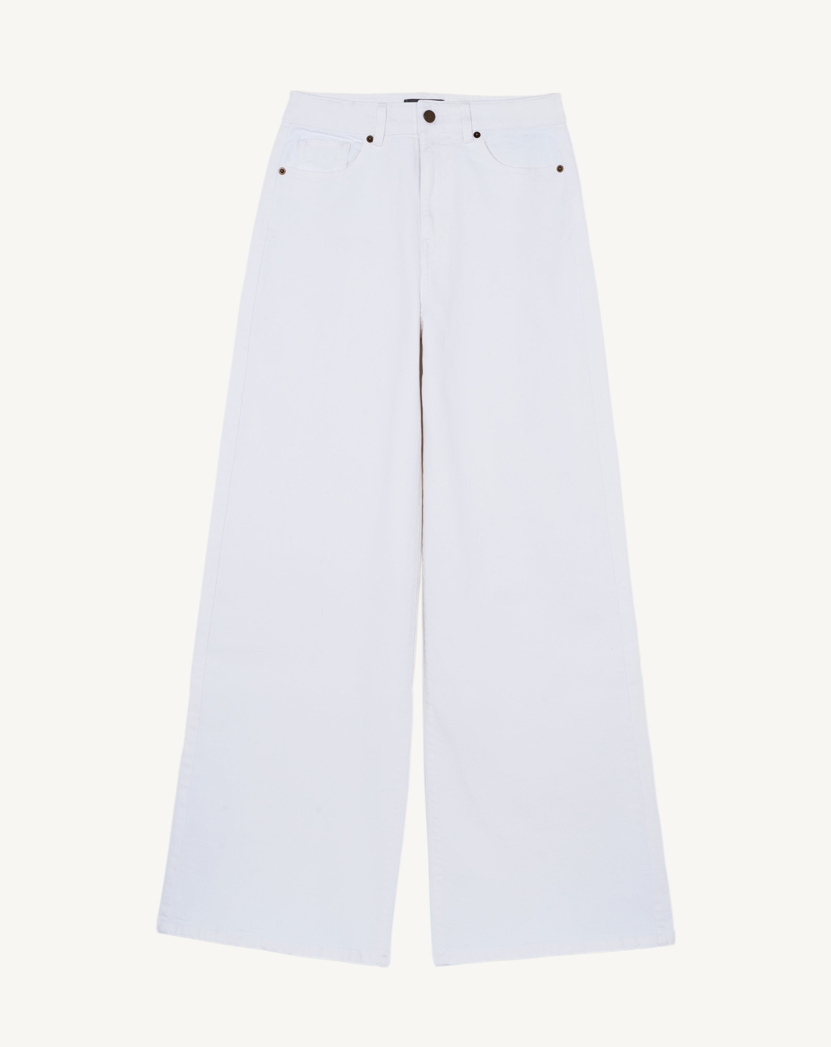 Jean denim blanc large-BLANC-98% coton 2% elasthane