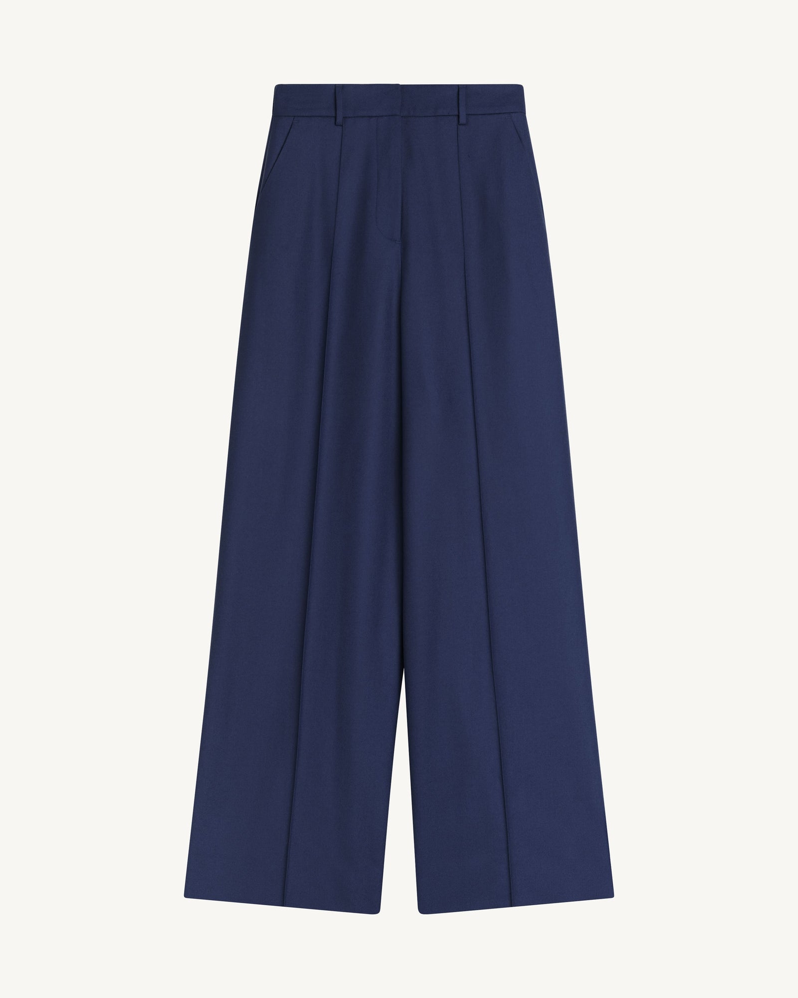 Pantalon à nervure-MARINE-85% laine; 15% cachemire