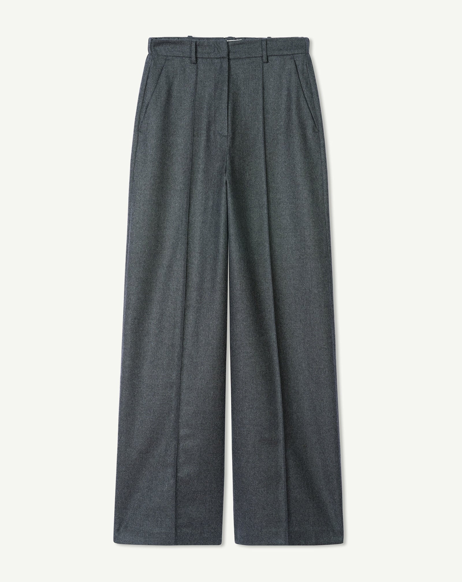 Pantalon à nervure-ANTHRACITE-85% laine 15% cachemire
