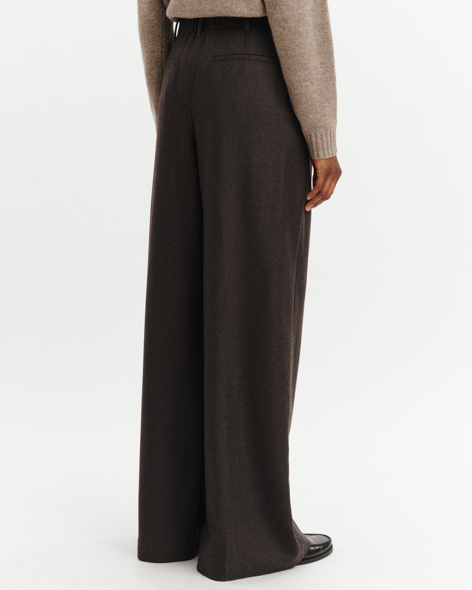 Pantalon à nervure-WENGE-85% laine; 15% cachemire