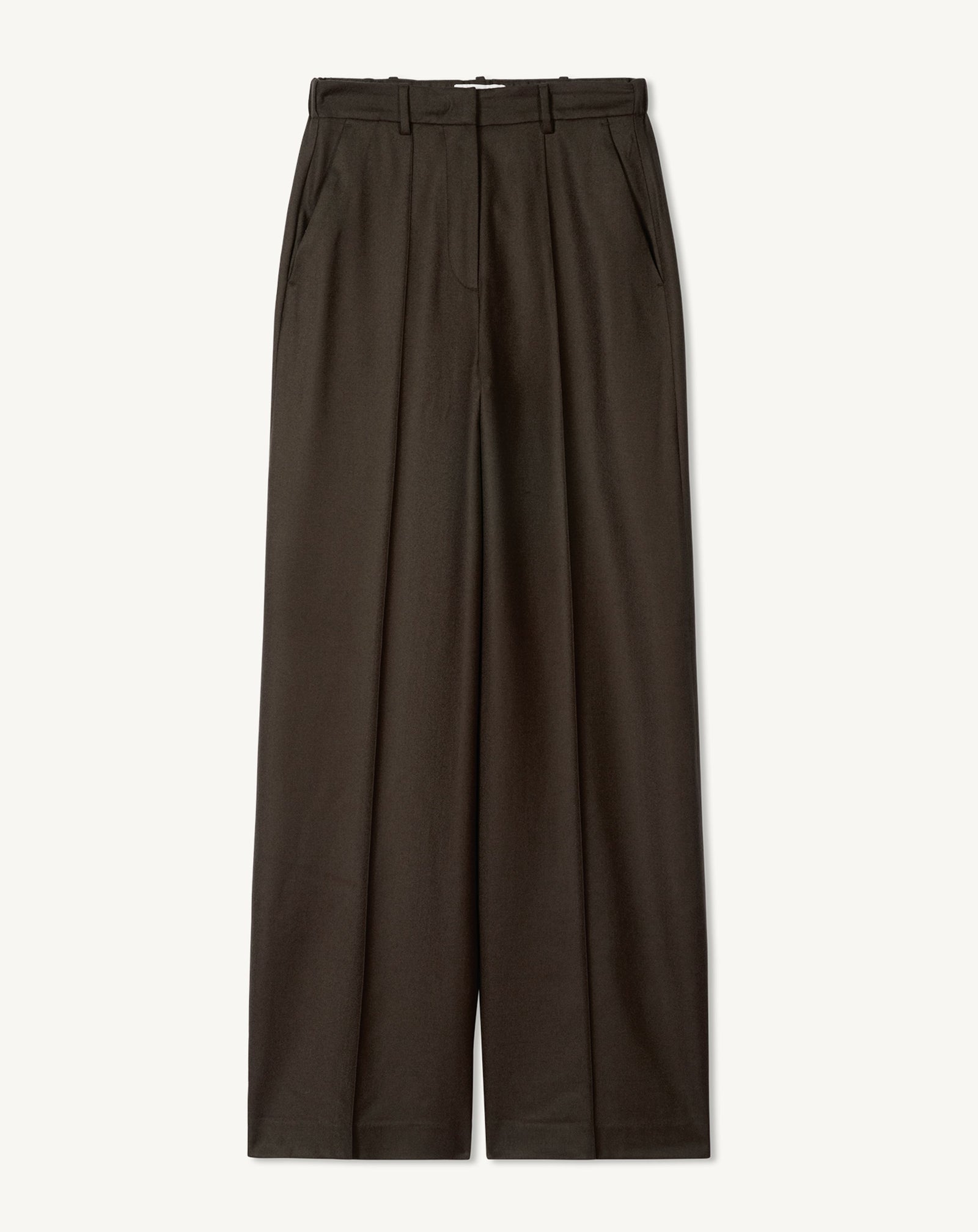 Pantalon à nervure-WENGE-85% laine 15% cachemire