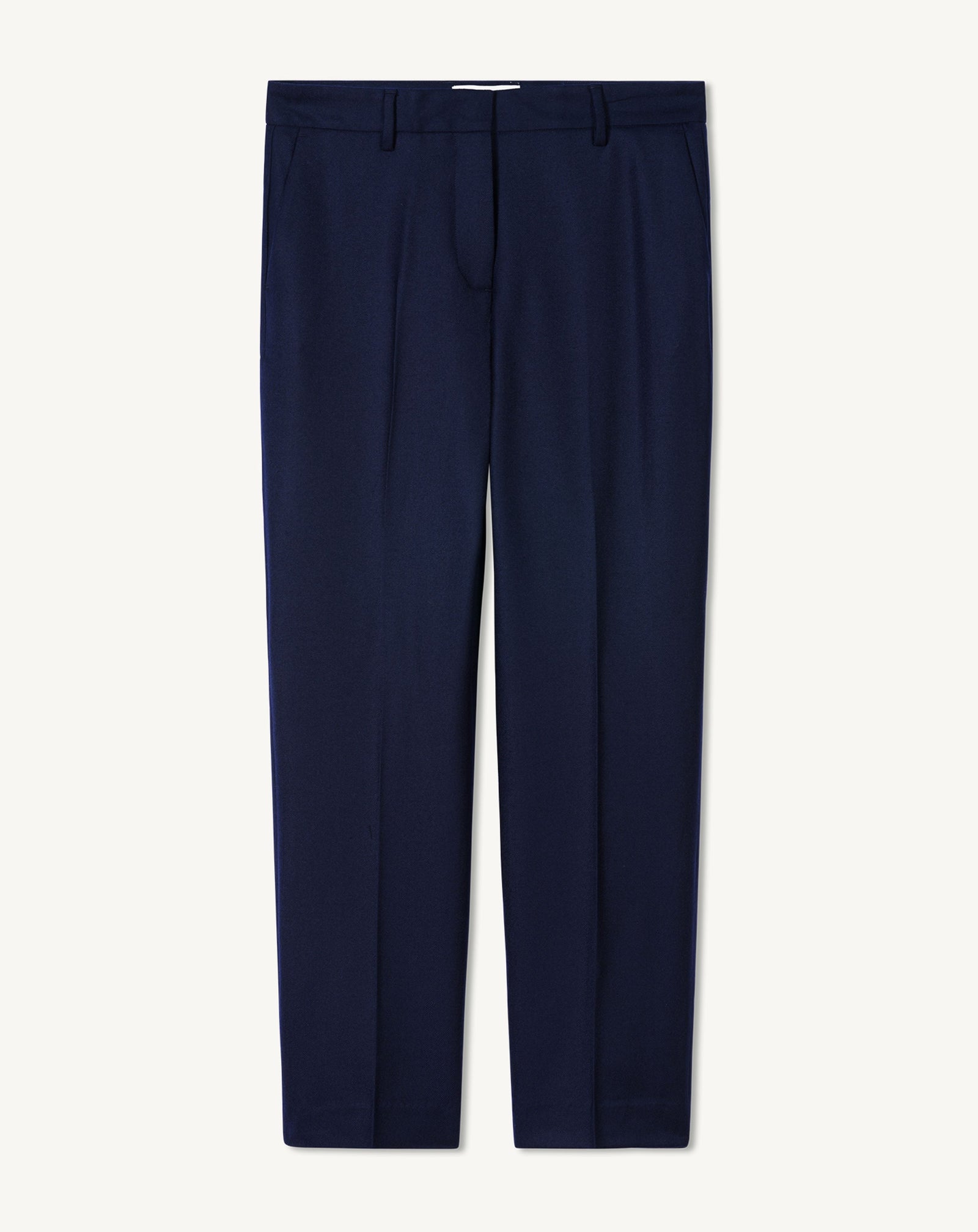 Pantalon droit-MARINE-85% laine 15% cachemire