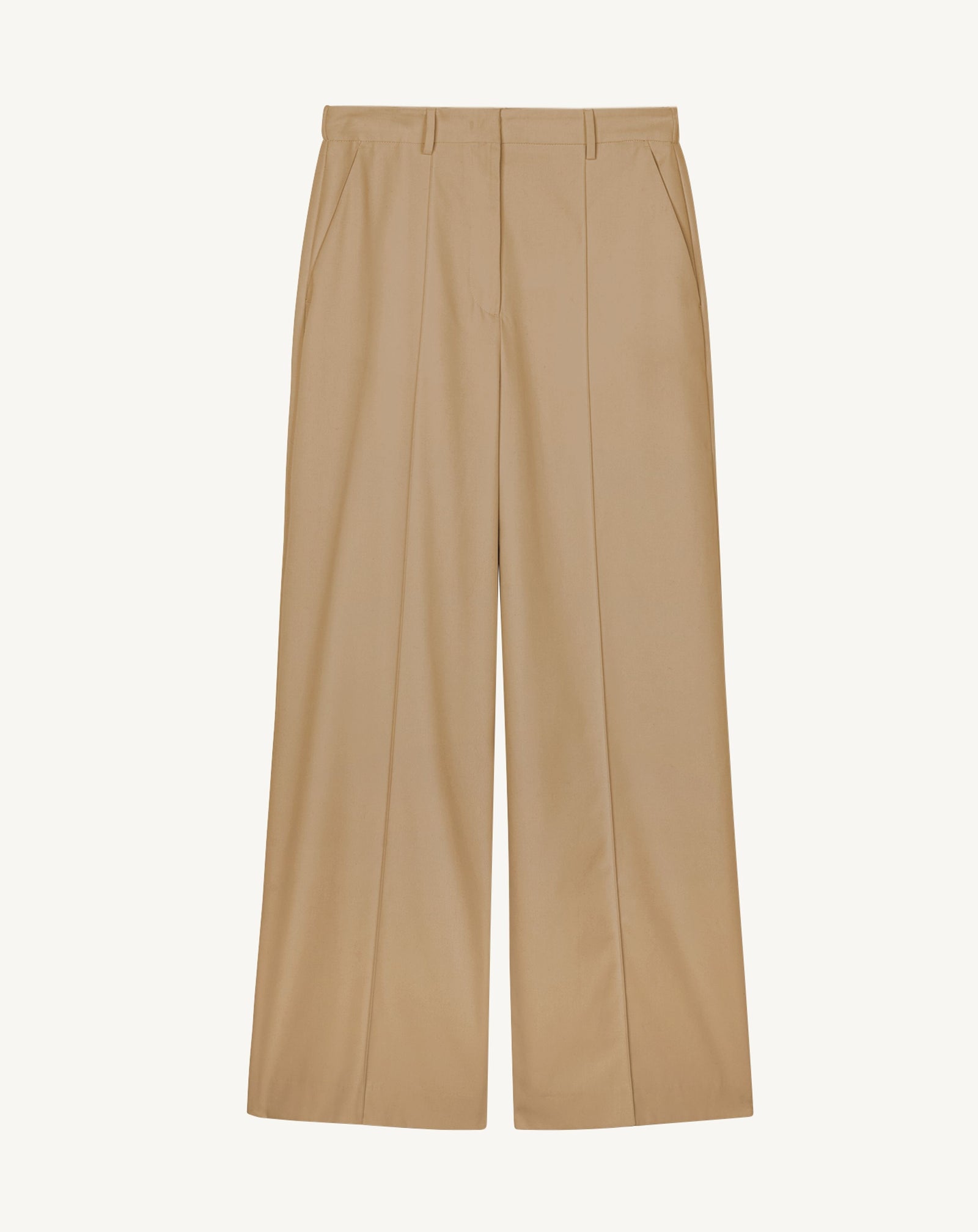 Pantalon nervuré en twill-SABLE-100% coton