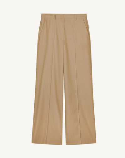 Pantalon nervuré en twill-SABLE-100% coton