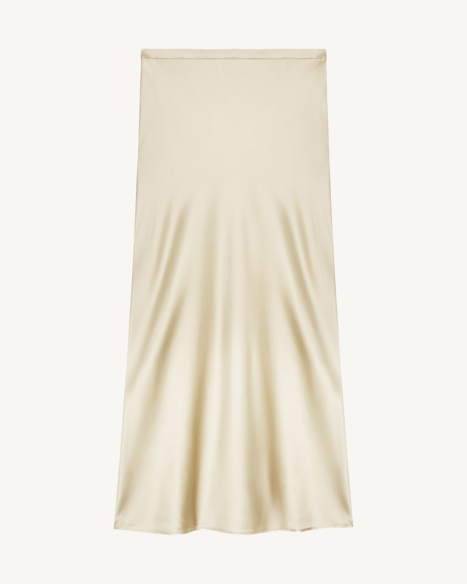 Jupe longue en soie-ECRU VINTAGE-100% soie
