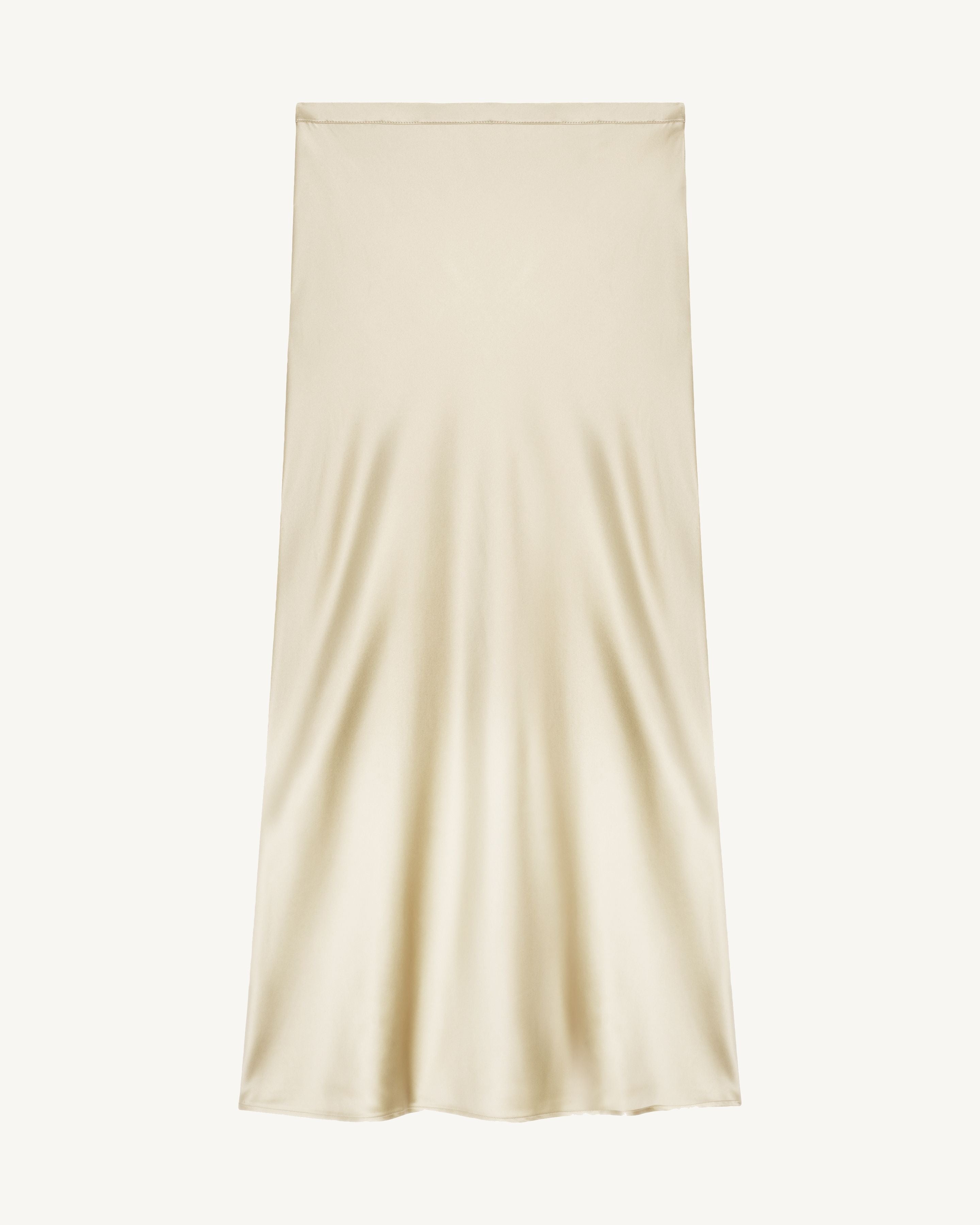 Jupe longue en soie-ECRU VINTAGE-100% soie