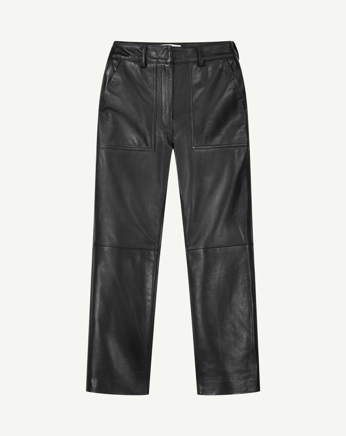 Pantalon en cuir-NOIR-100% cuir agneau