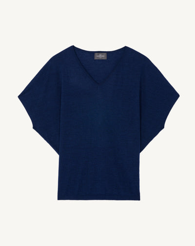 Pull V chauve-souris-AMIRAL-70% cachemire 30% soie