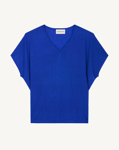 Pull V chauve-souris-ATLANTIQUE-70% cachemire 30% soie