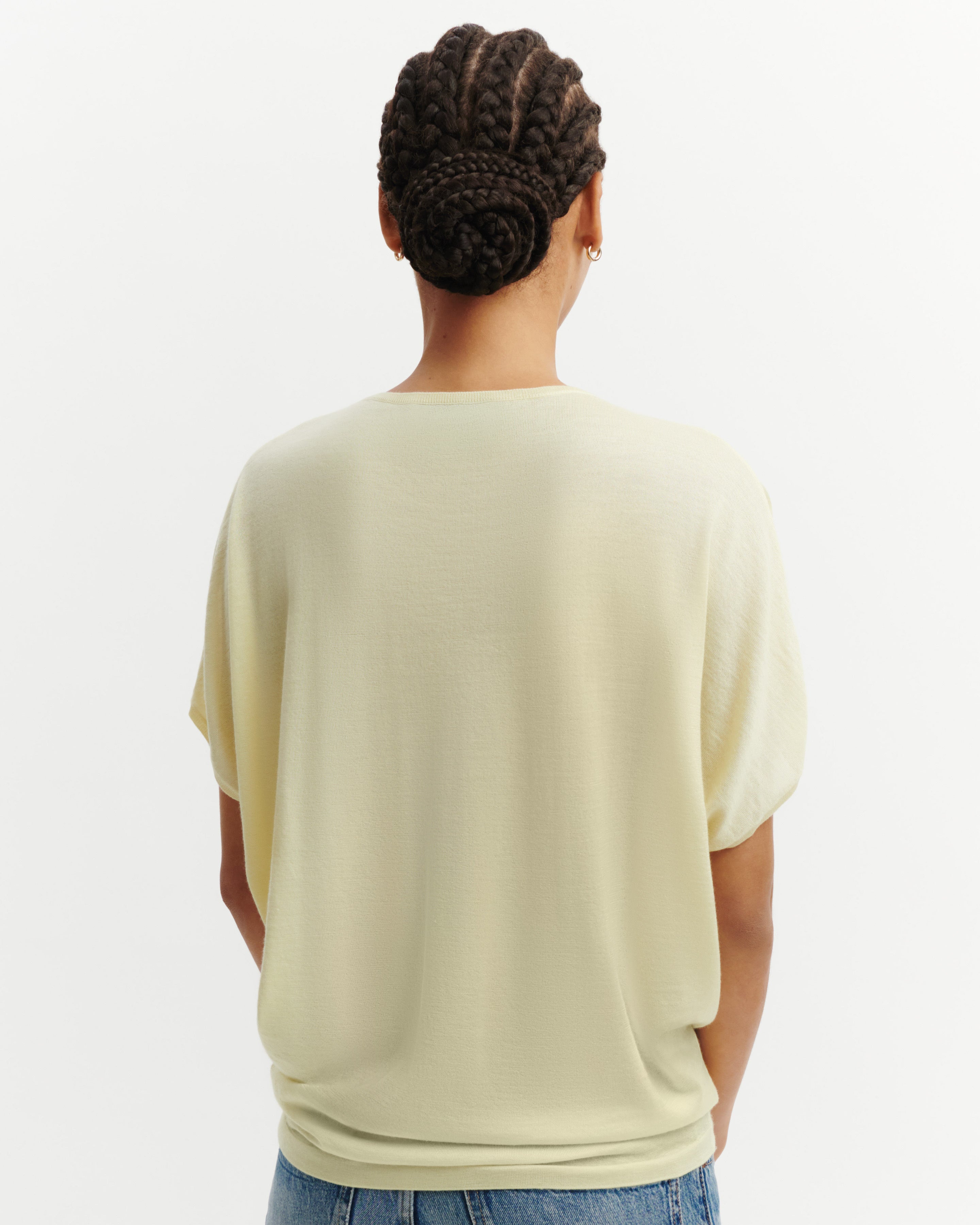 Pull V chauve-souris-ZESTE-70% cachemire 30% soie