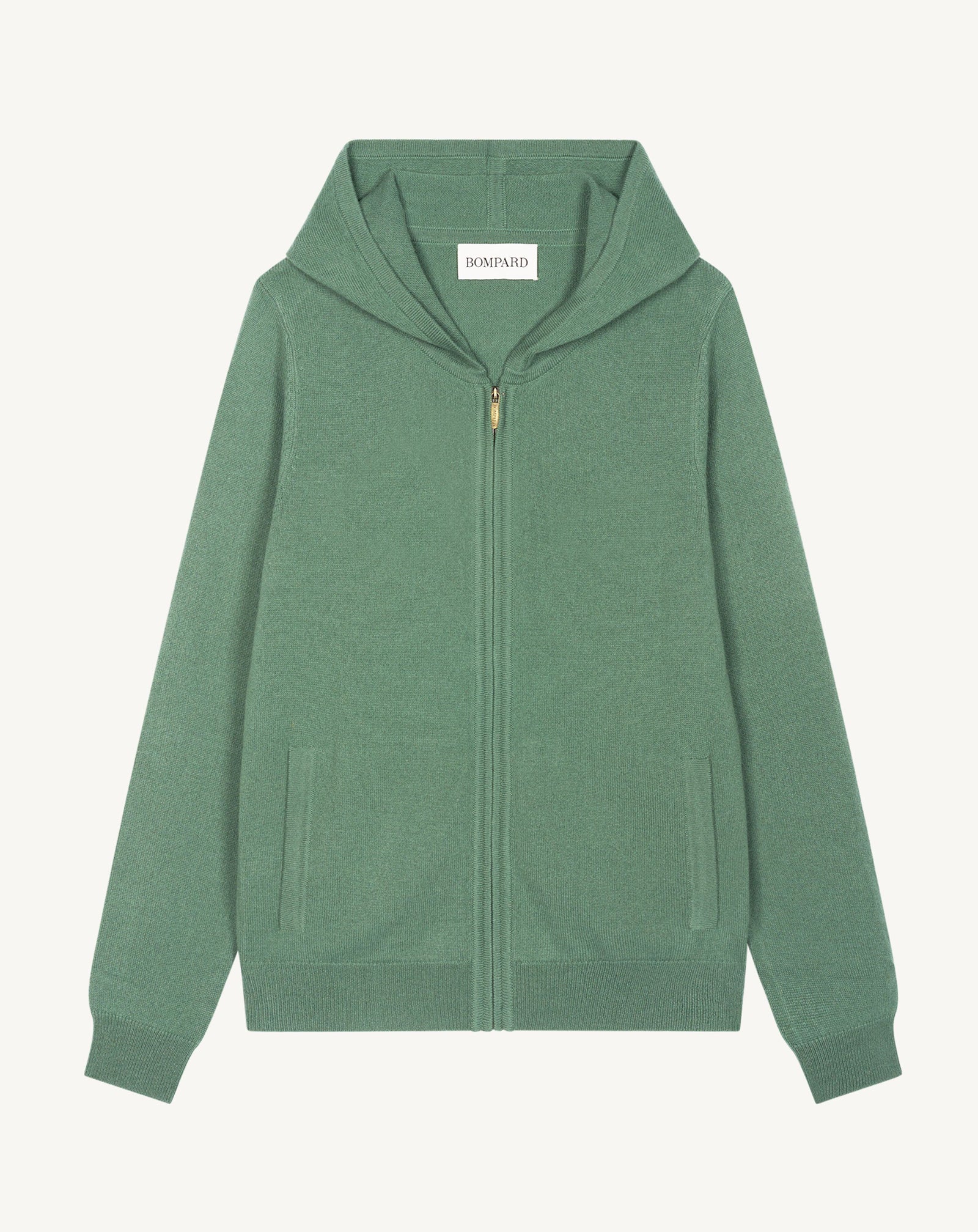 Pull à capuche zippé-JADE-100% cachemire