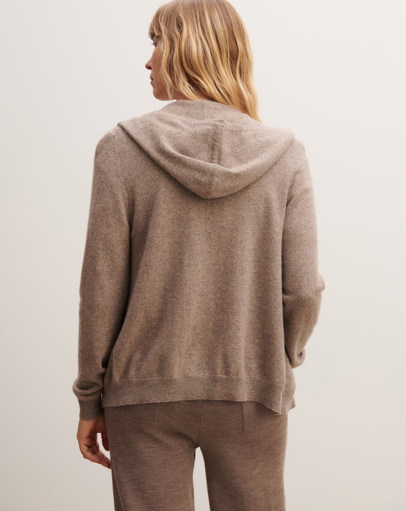 Pull à capuche zippé-MILLET-100% cachemire