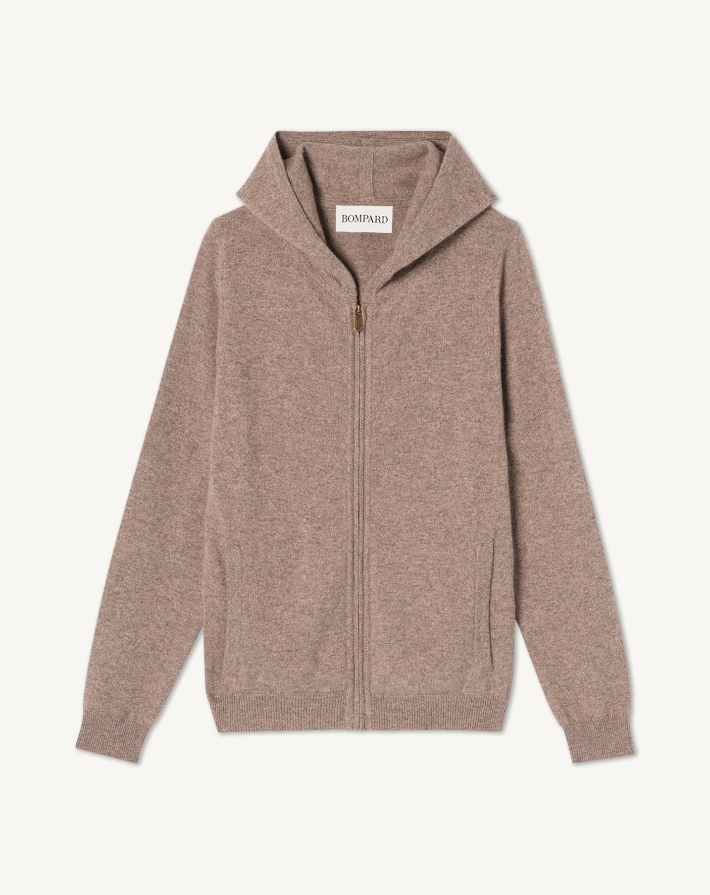 Pull à capuche zippé-MILLET-100% cachemire
