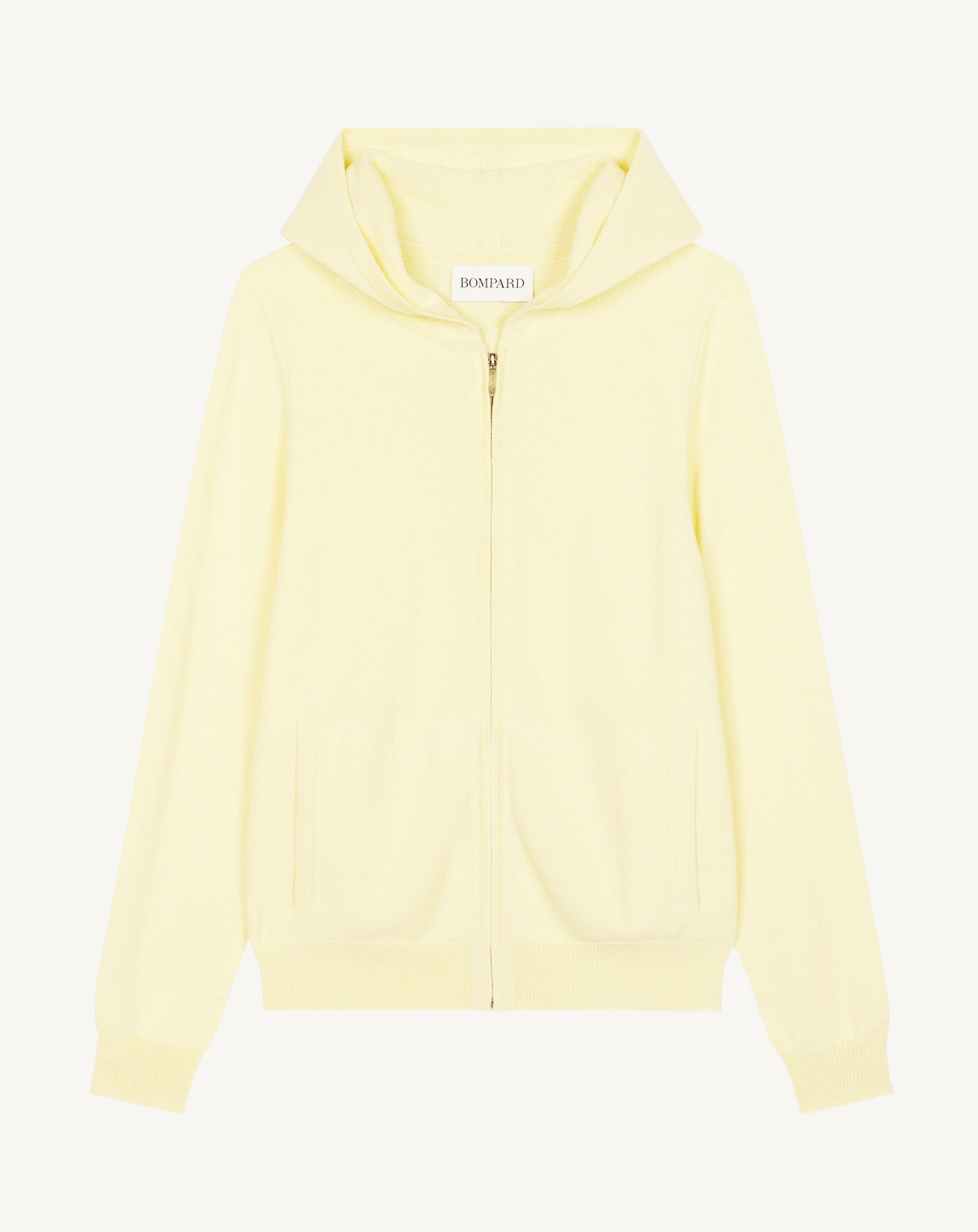 Pull à capuche zippé-ZESTE-100% cachemire