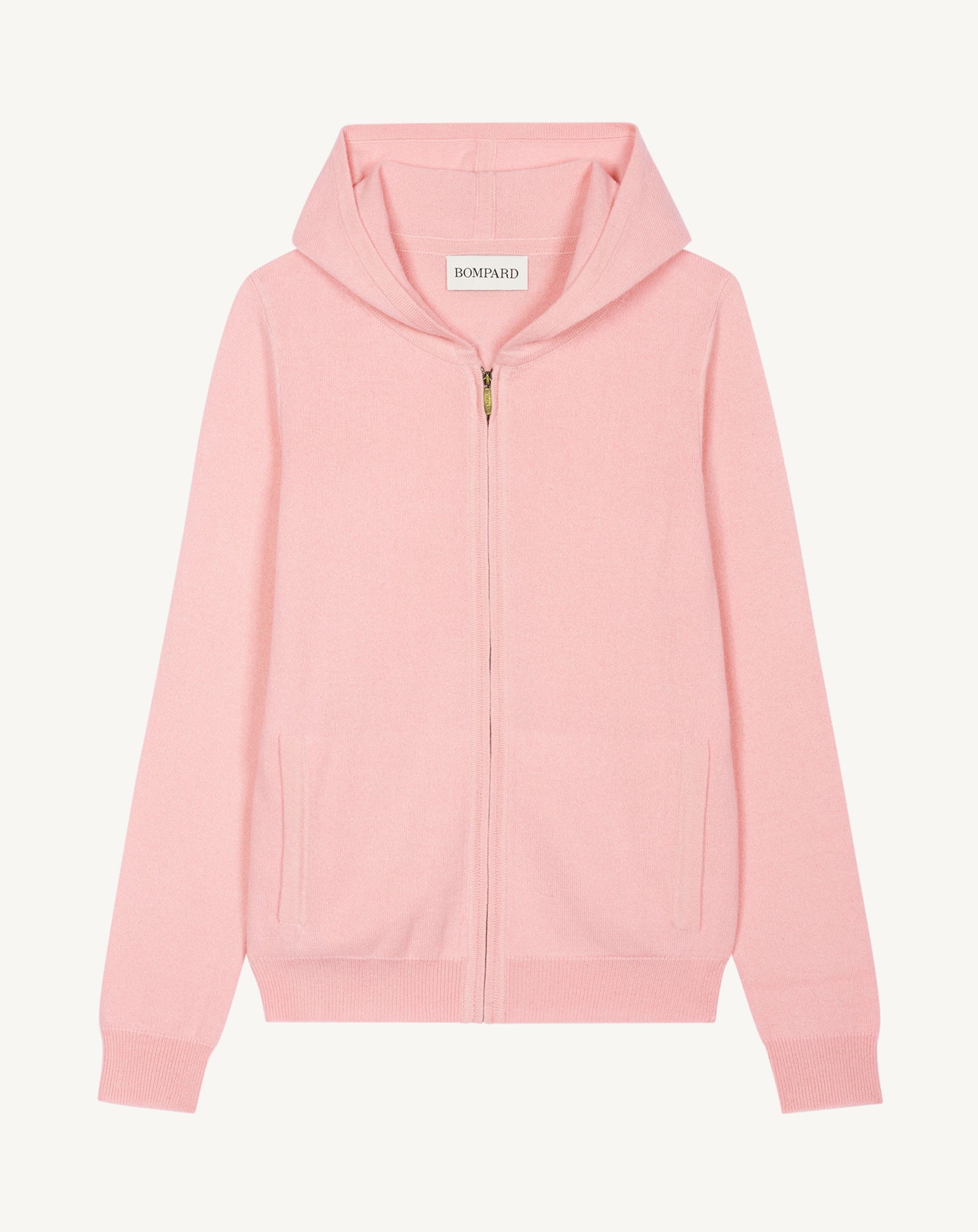 Pull à capuche zippé-SAKURA-100% cachemire