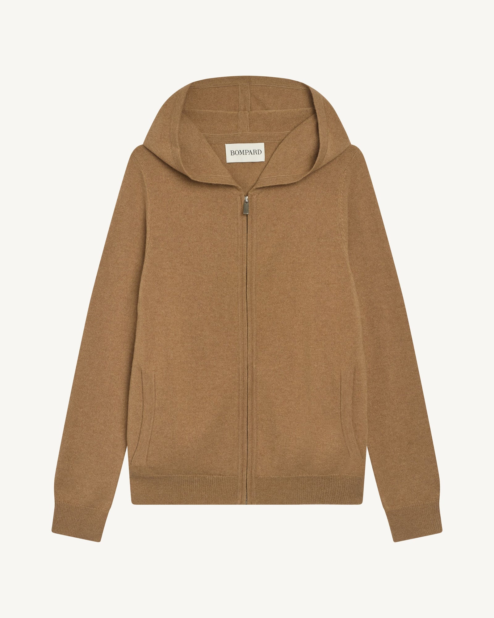 Pull à capuche zippé-KRAFT-100% cachemire