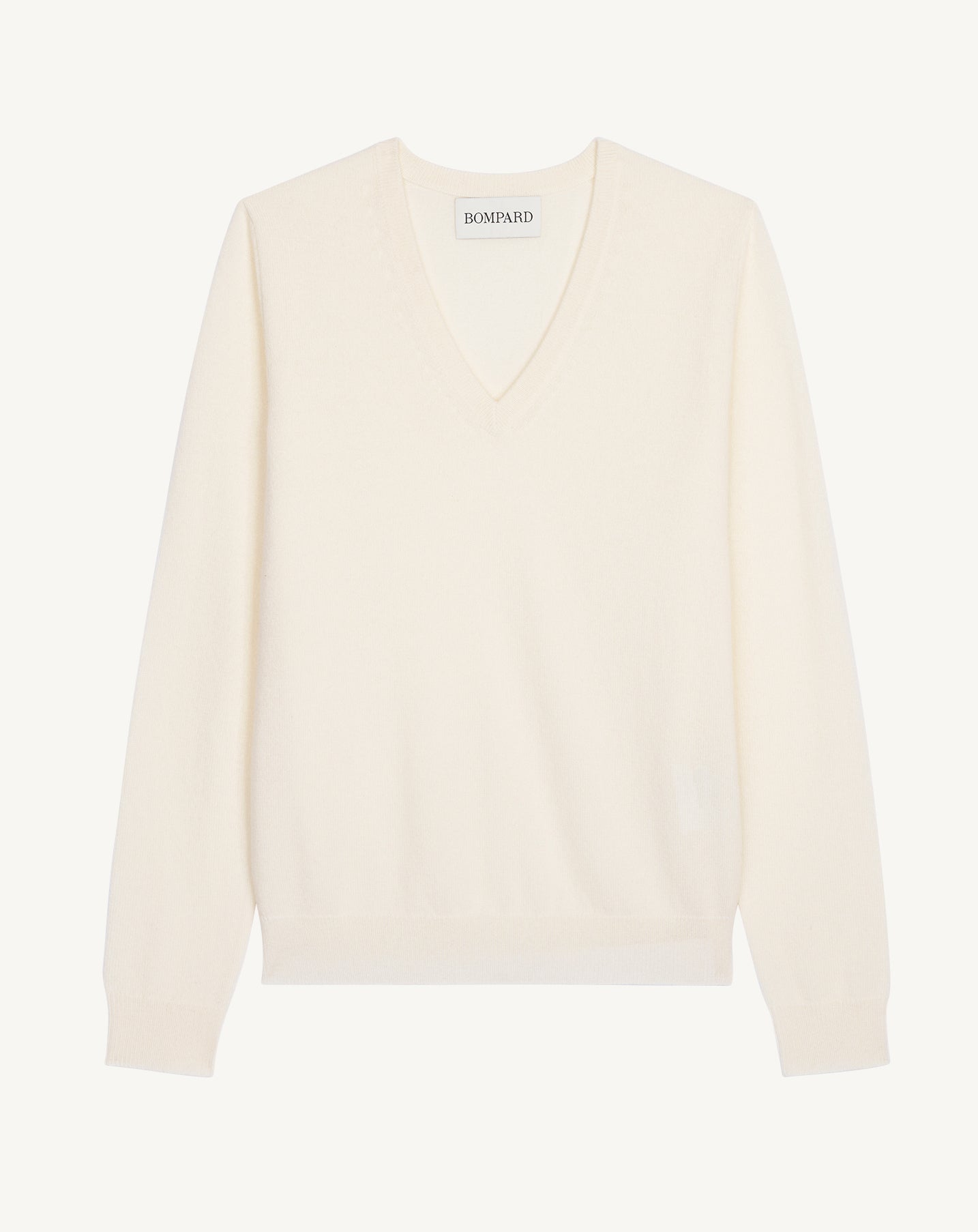 Pull col V Origines-NATUREL-100% cachemire