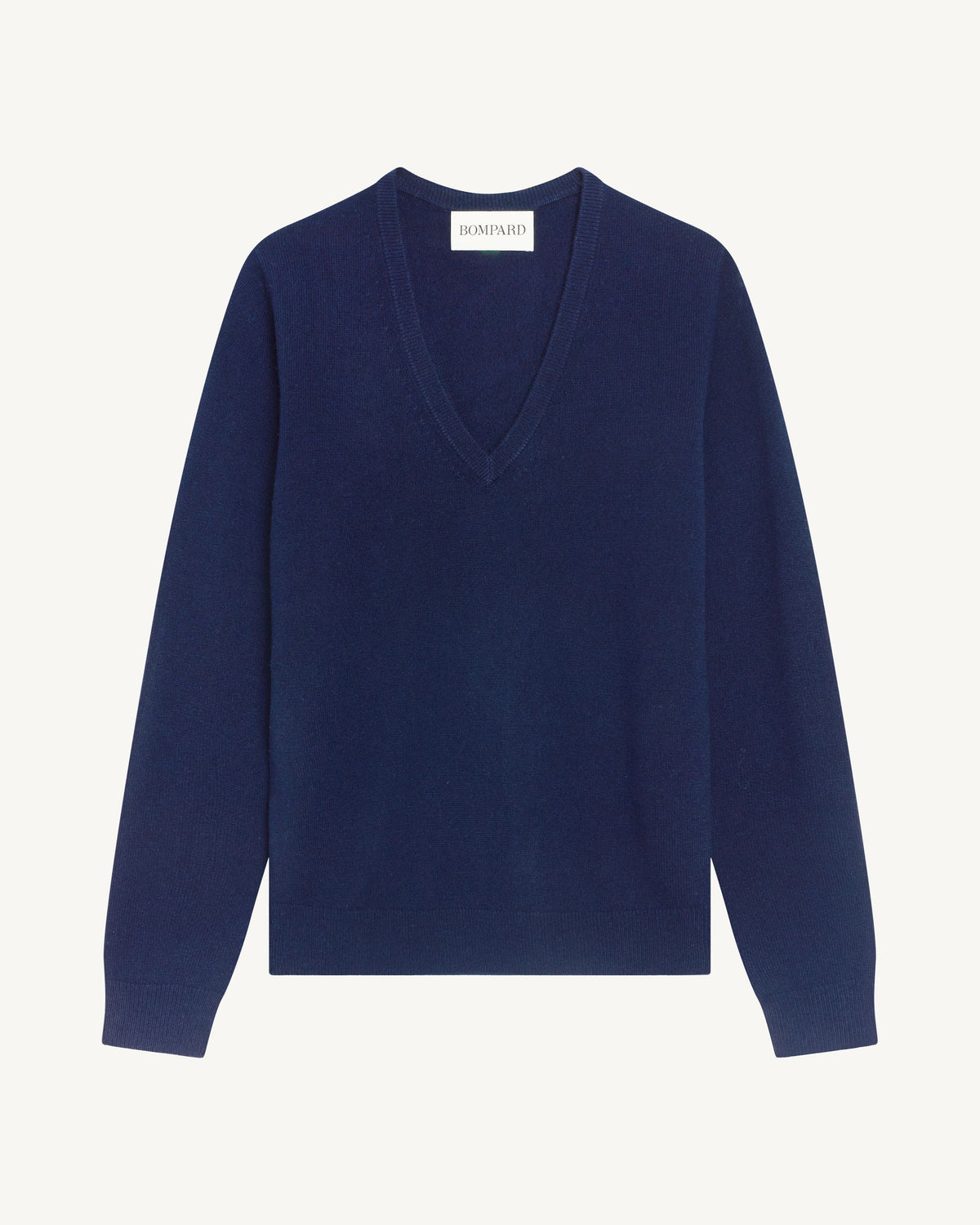 Pull col V Origines-MARINE-100% cachemire