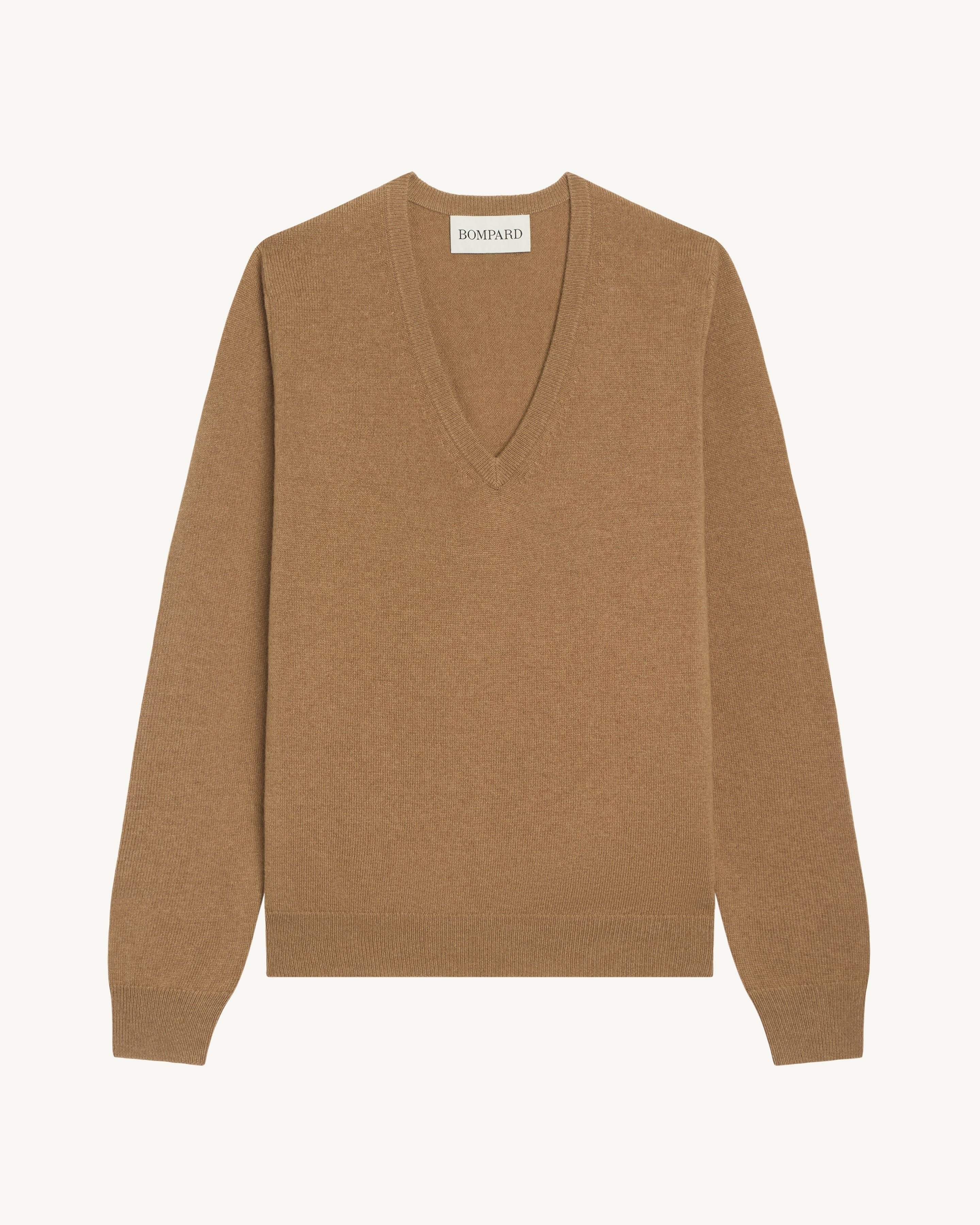 Pull col V Origines-KRAFT-100% cachemire