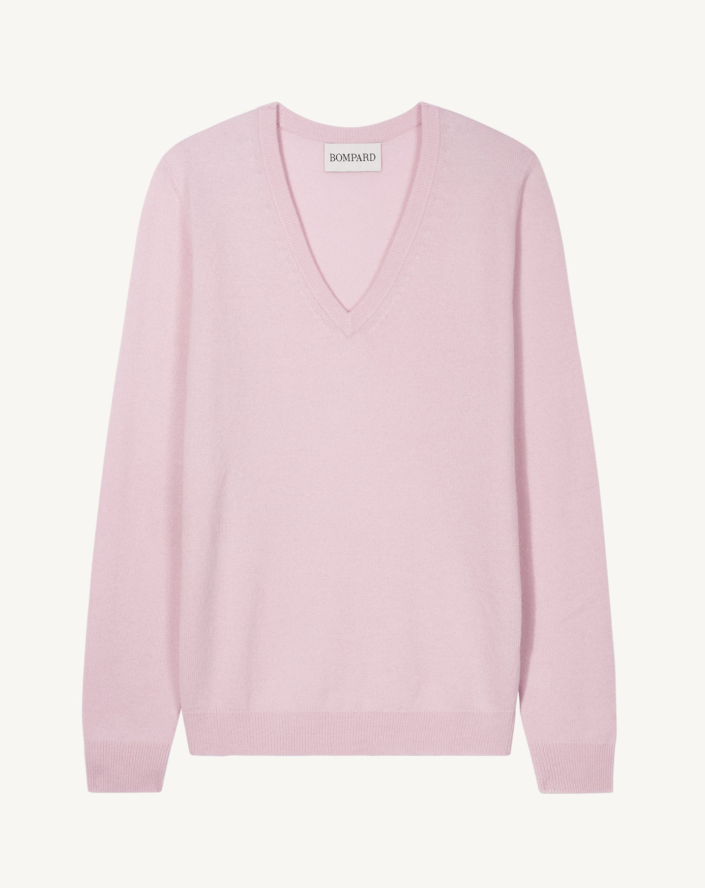 Pull V classique-CERISIER-100% CACHEMIRE