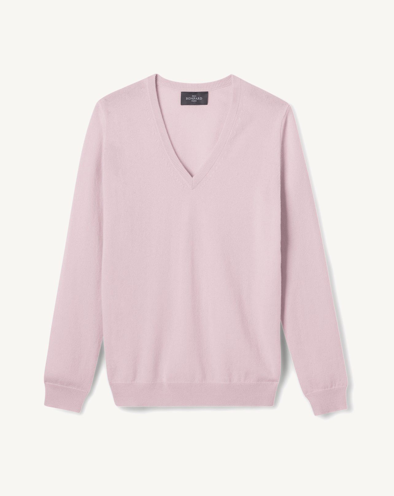 Pull V classique-CERISIER-100% CACHEMIRE