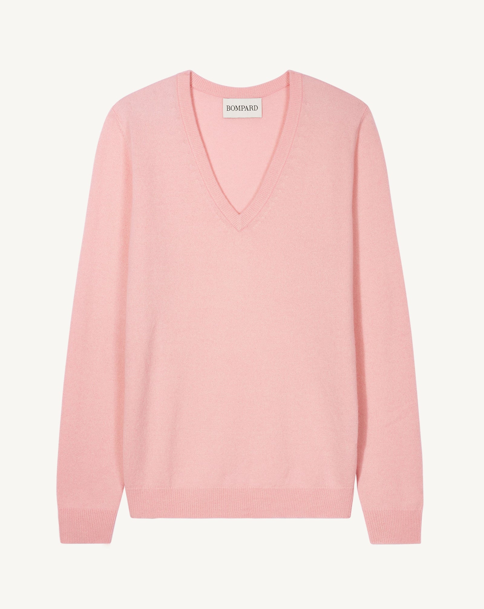 Pull col V classique-SAKURA-100% cachemire