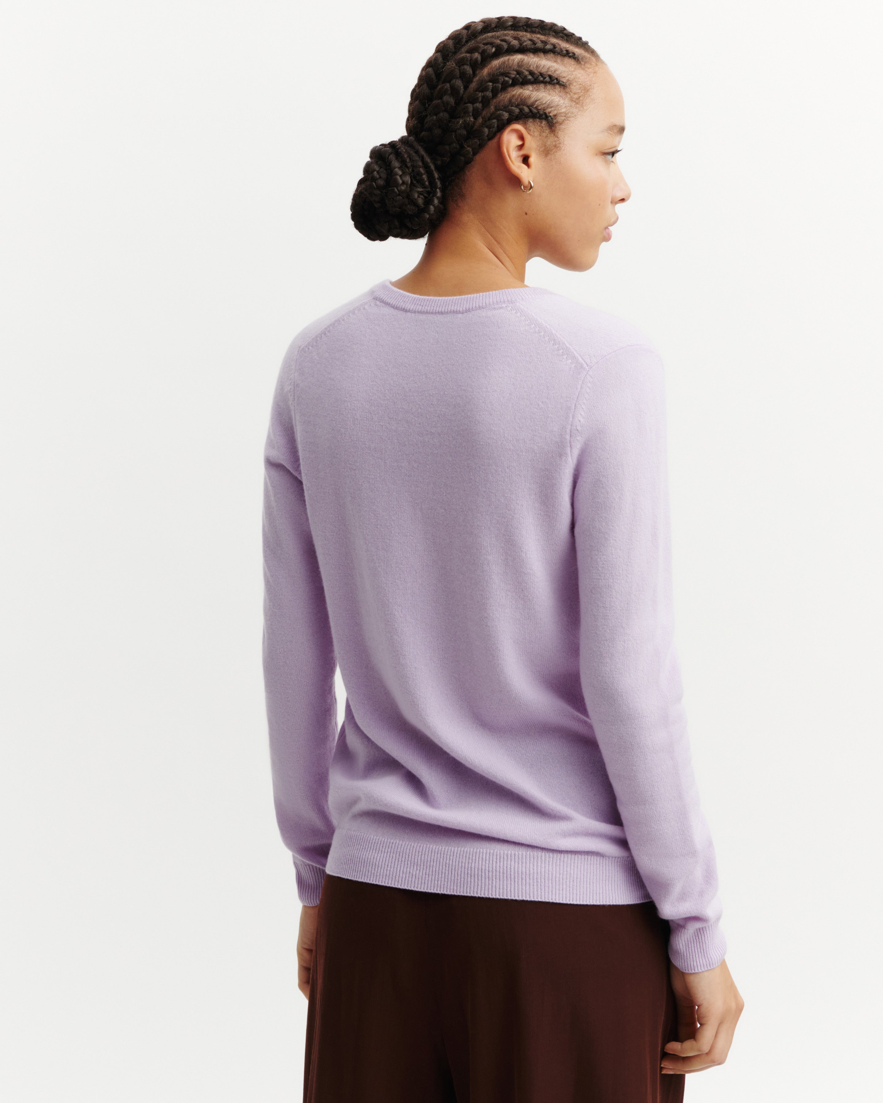 Pull col V classique-JACINTHE-100% cachemire