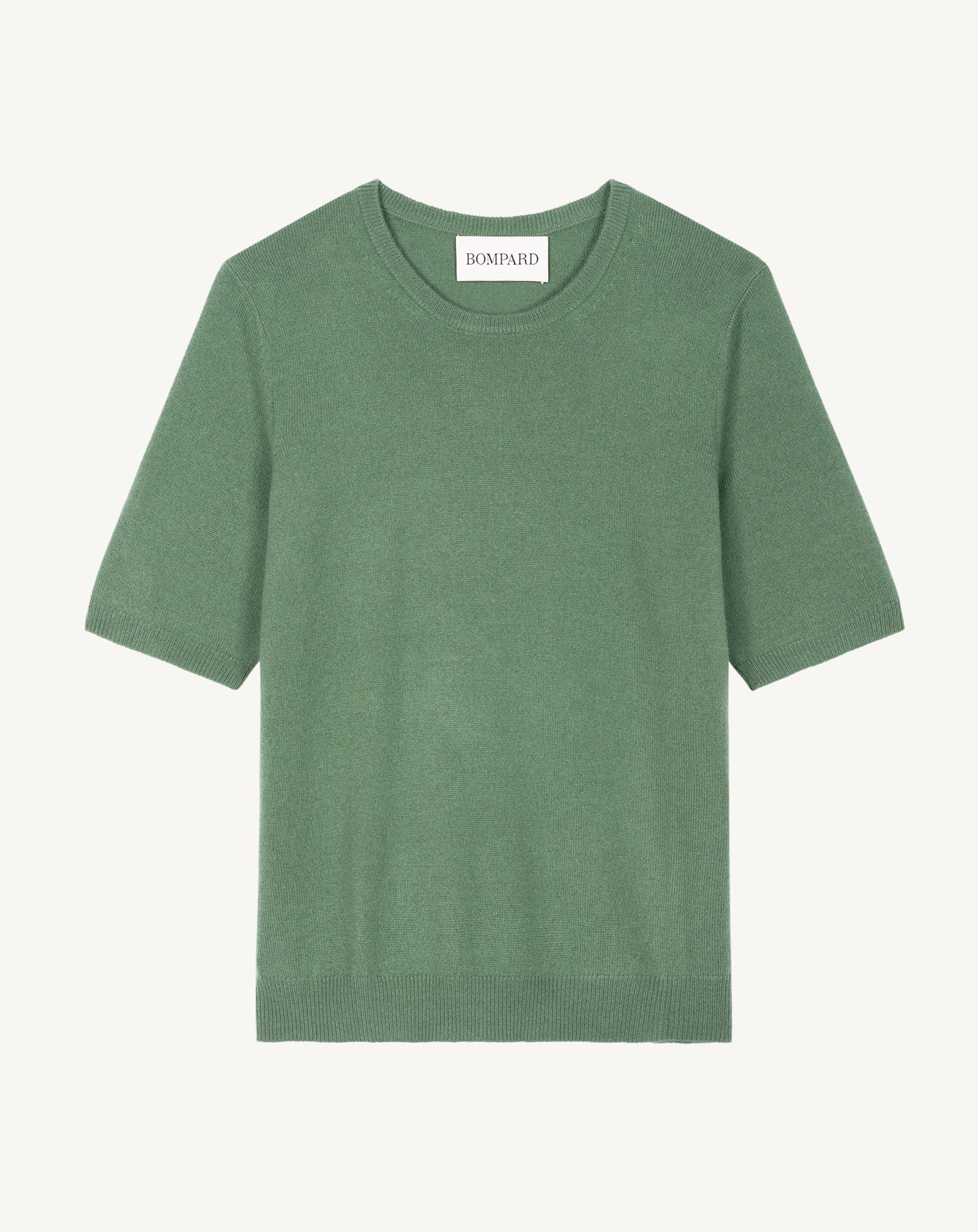 Col rond manches courtes-JADE-100% cachemire