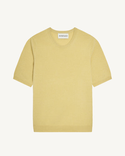Col rond manches courtes-ACACIA-100% cachemire