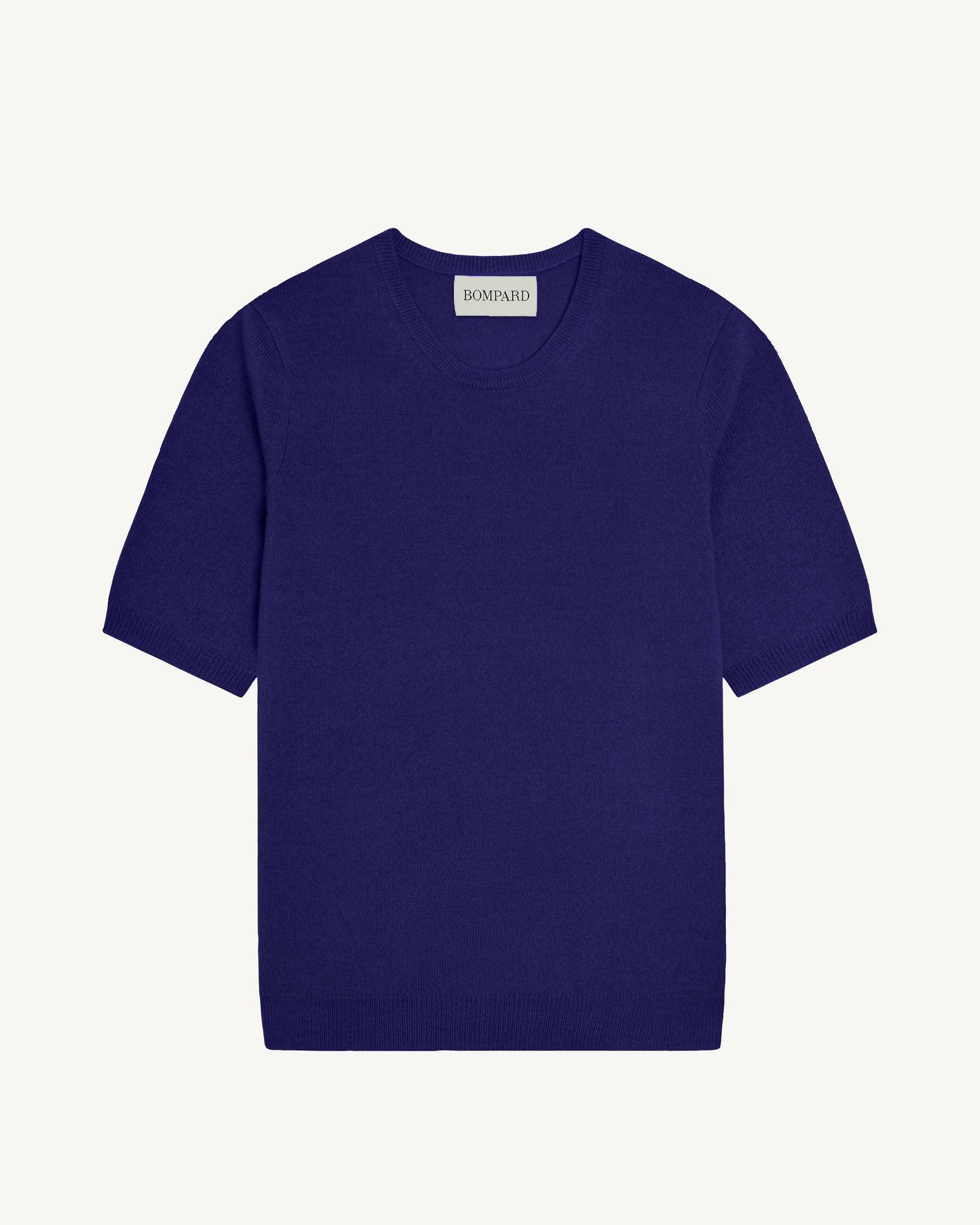 Col rond manches courtes-ULTRAVIOLET-100% cachemire