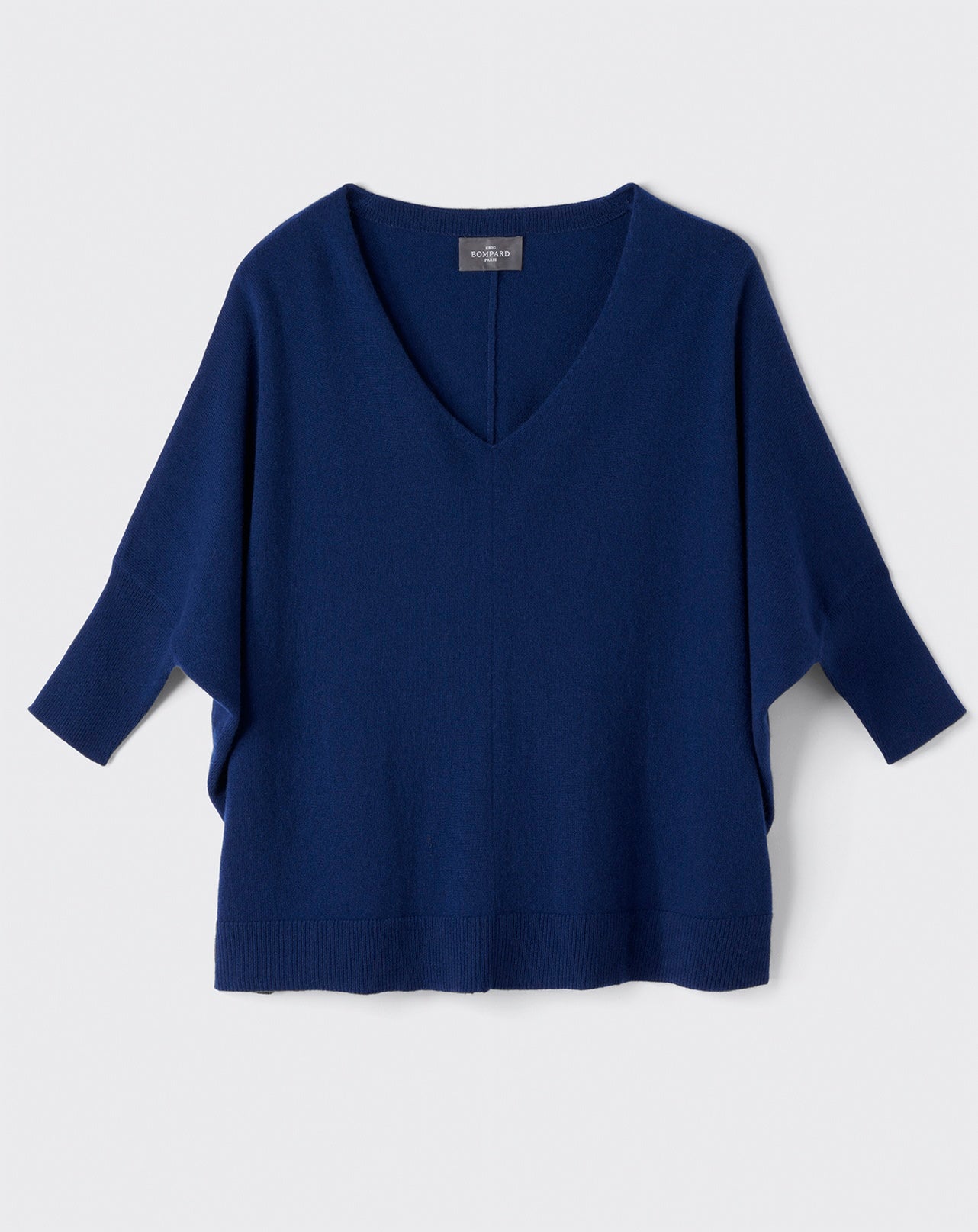 Pull V oversize manches 3/4-SAILOR-100% CACHEMIRE