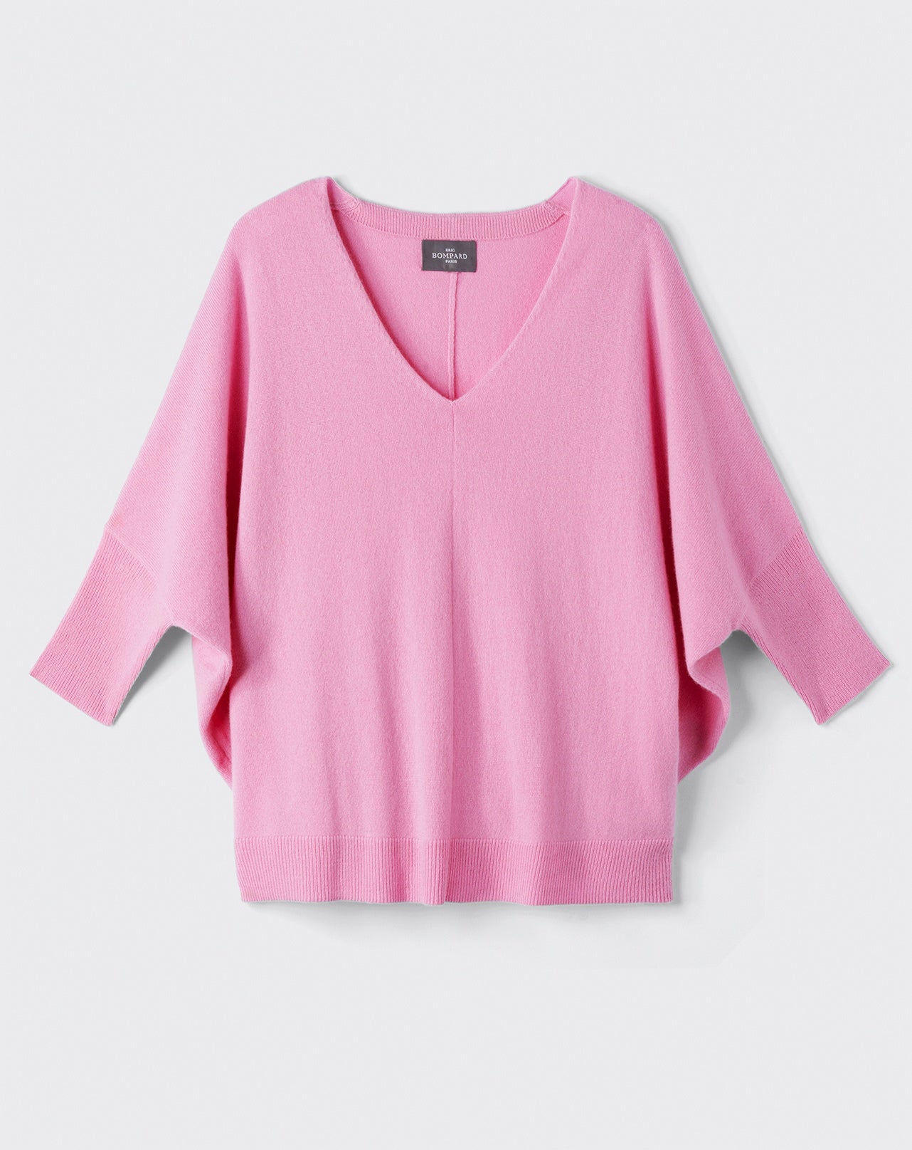 Pull V oversize manches 3/4-SMOOTHIE-100% CACHEMIRE