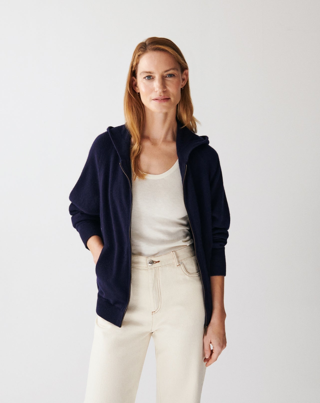 Sweat à capuche zippé casual