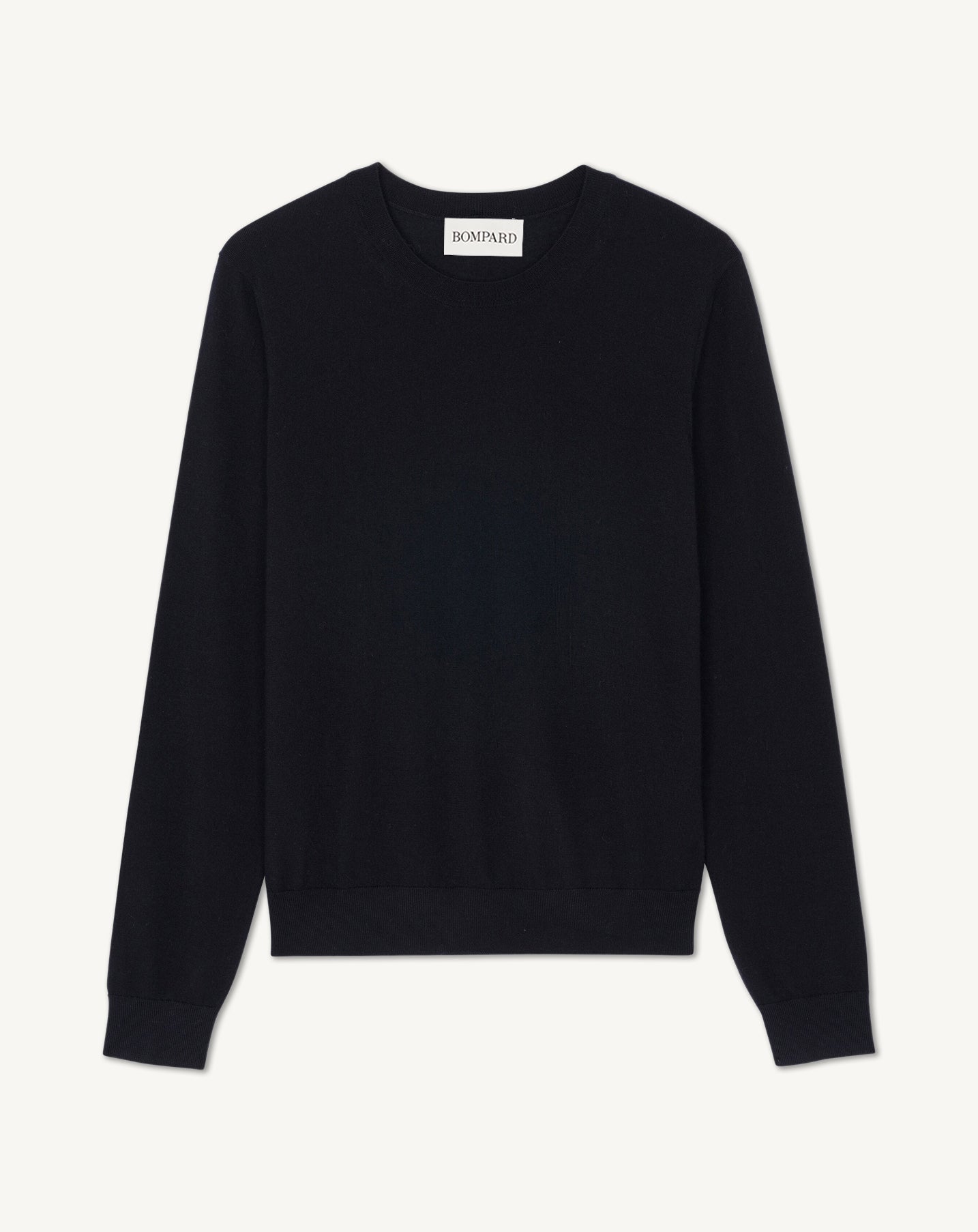 Pull col rond ultrafin-NOIR-100% cachemire