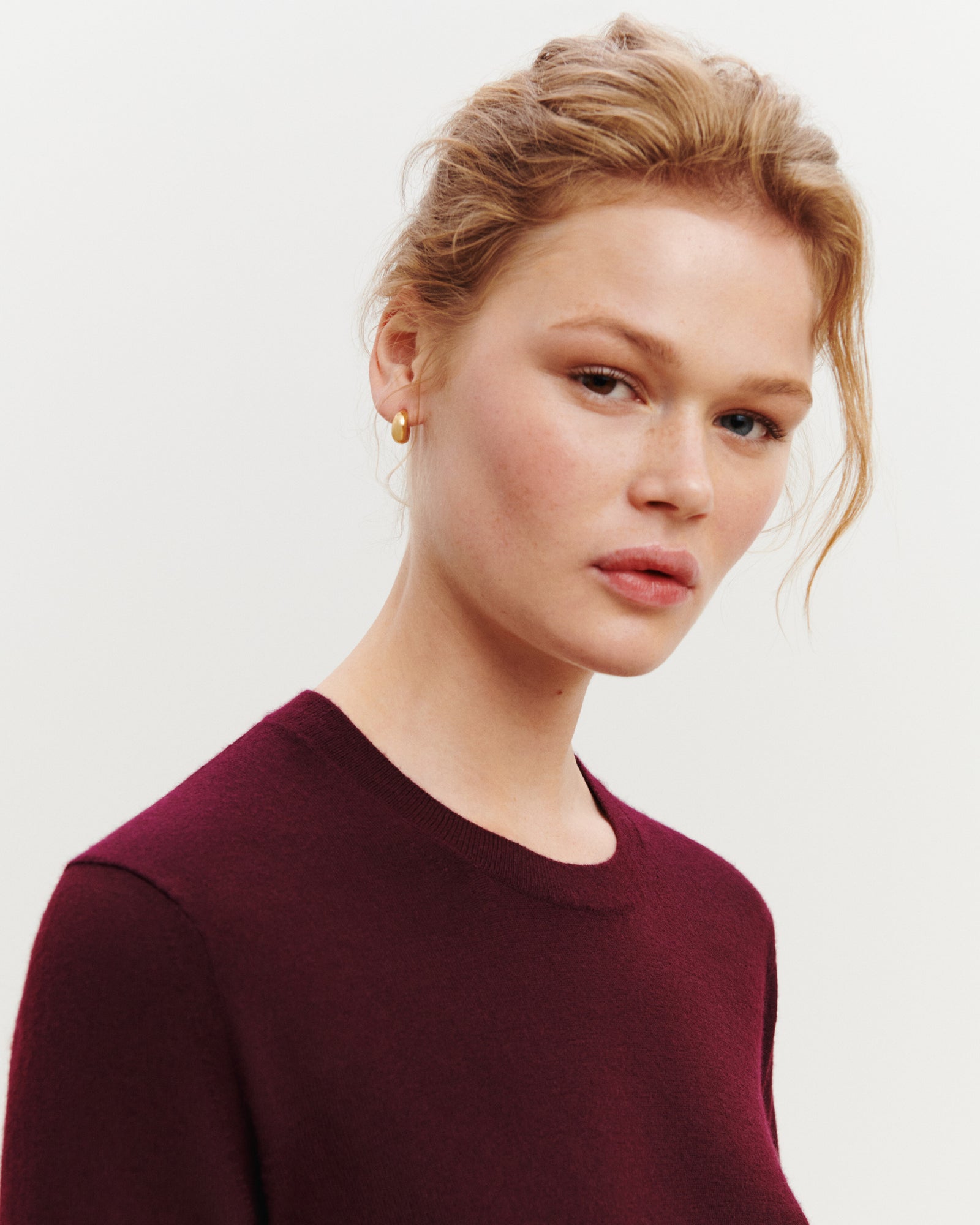 Pull col rond ultrafin-GRENAT-100% cachemire