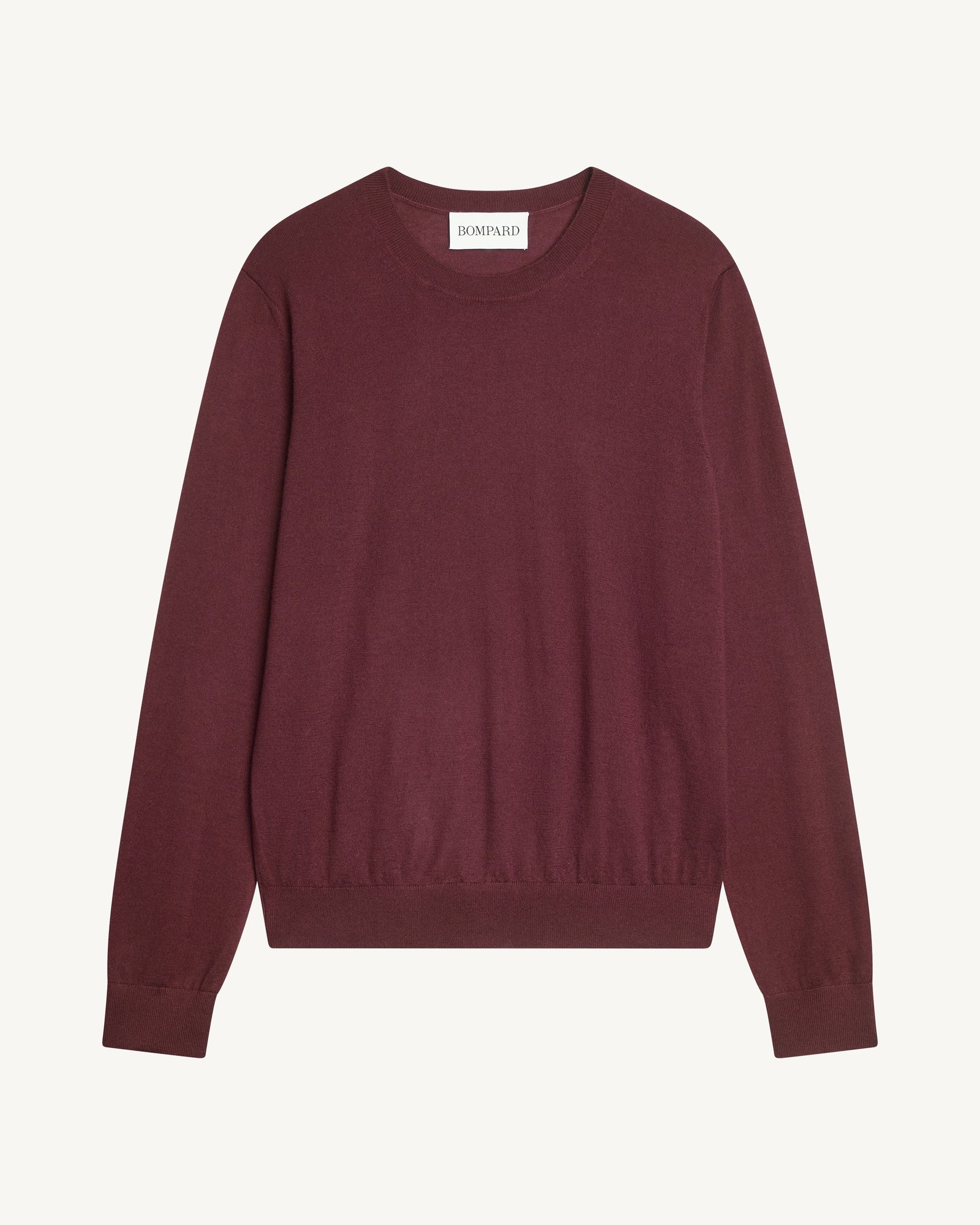 Pull col rond ultrafin-GRENAT-100% cachemire