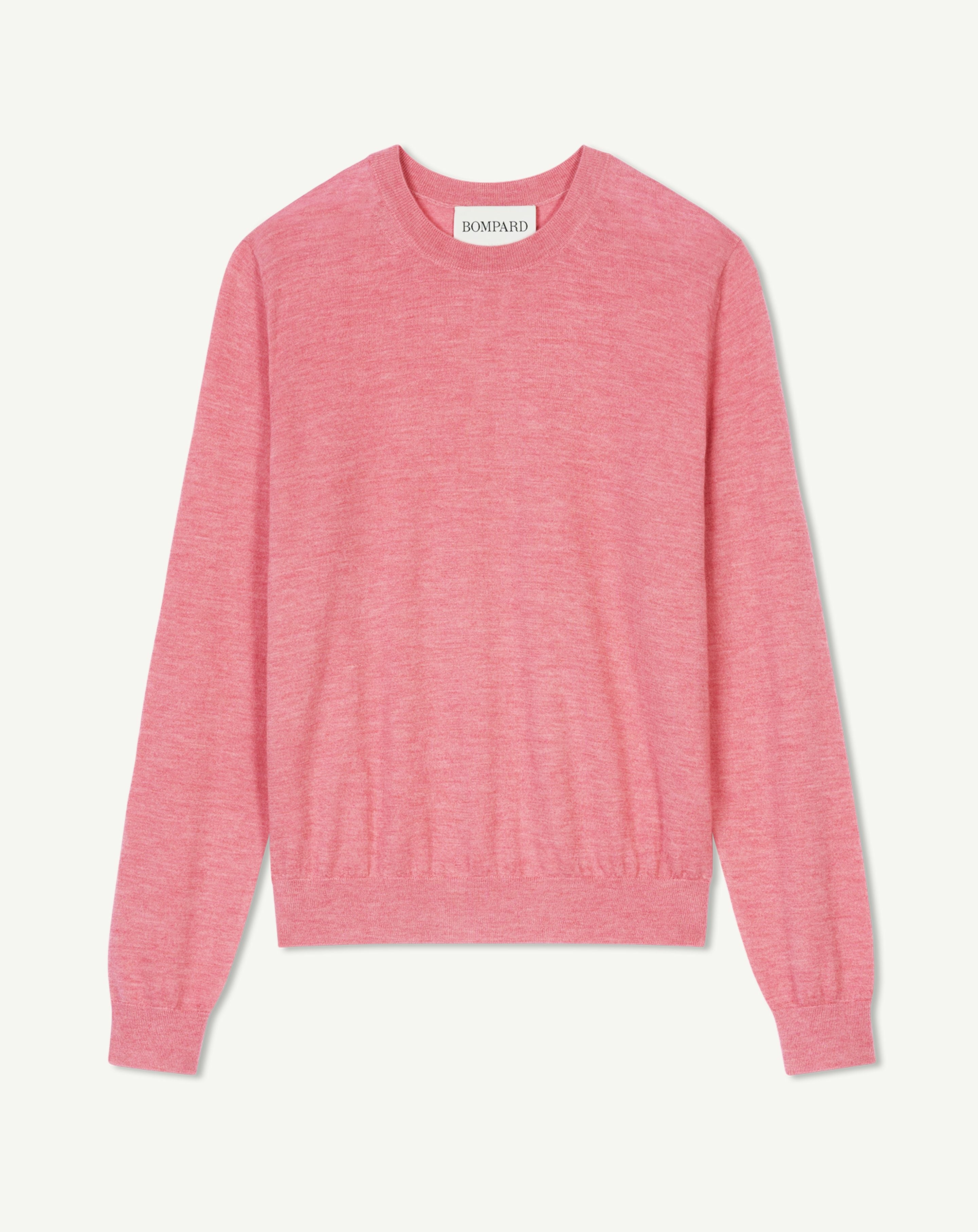 Pull col rond ultrafin-ROSE CAMEO-100% cachemire