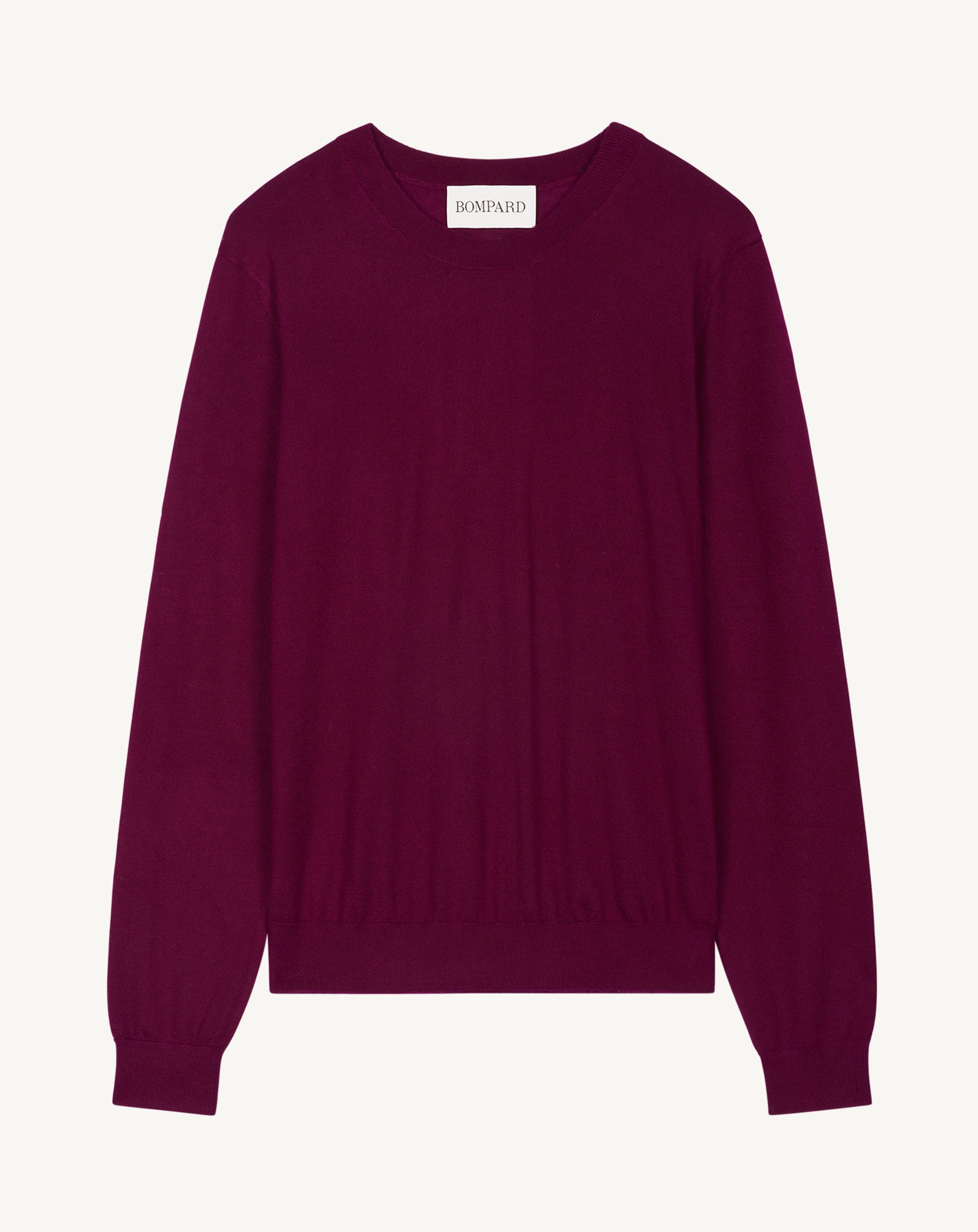 Pull col rond ultrafin-OXALIS-100% cachemire