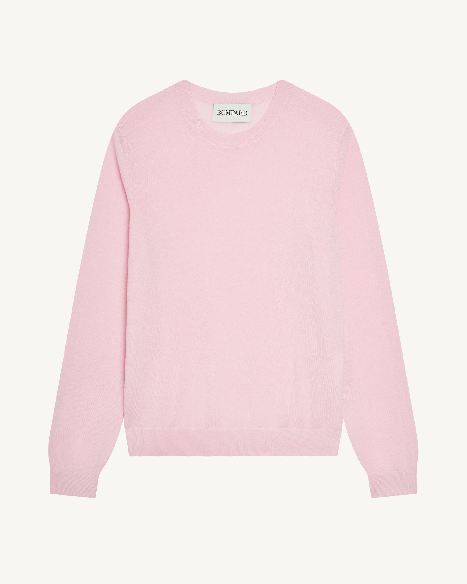 Pull col rond ultrafin-ROSE QUARTZ-100% cachemire