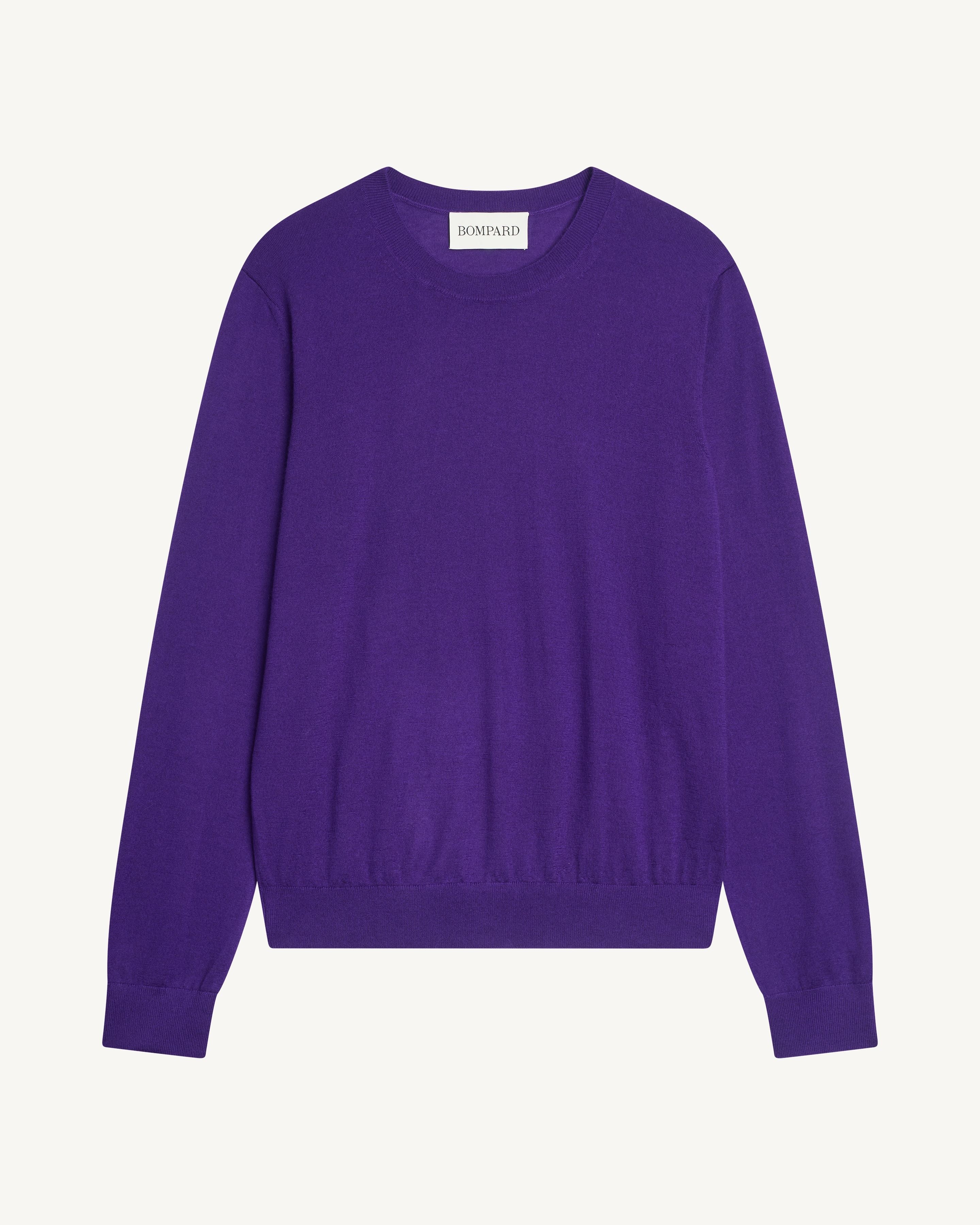 Pull col rond ultrafin-ULTRAVIOLET-100% cachemire