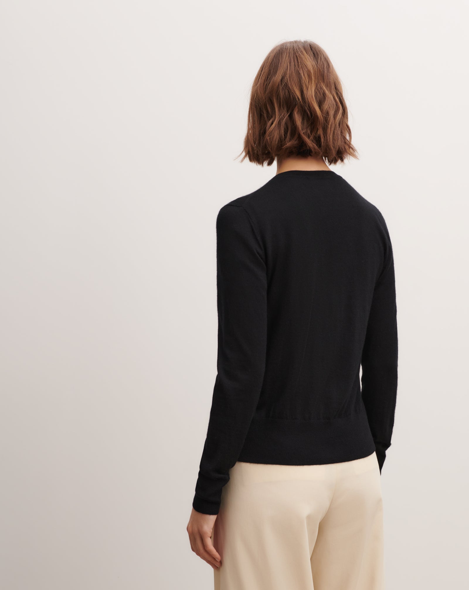 Cardigan ultrafin-NOIR-100% cachemire