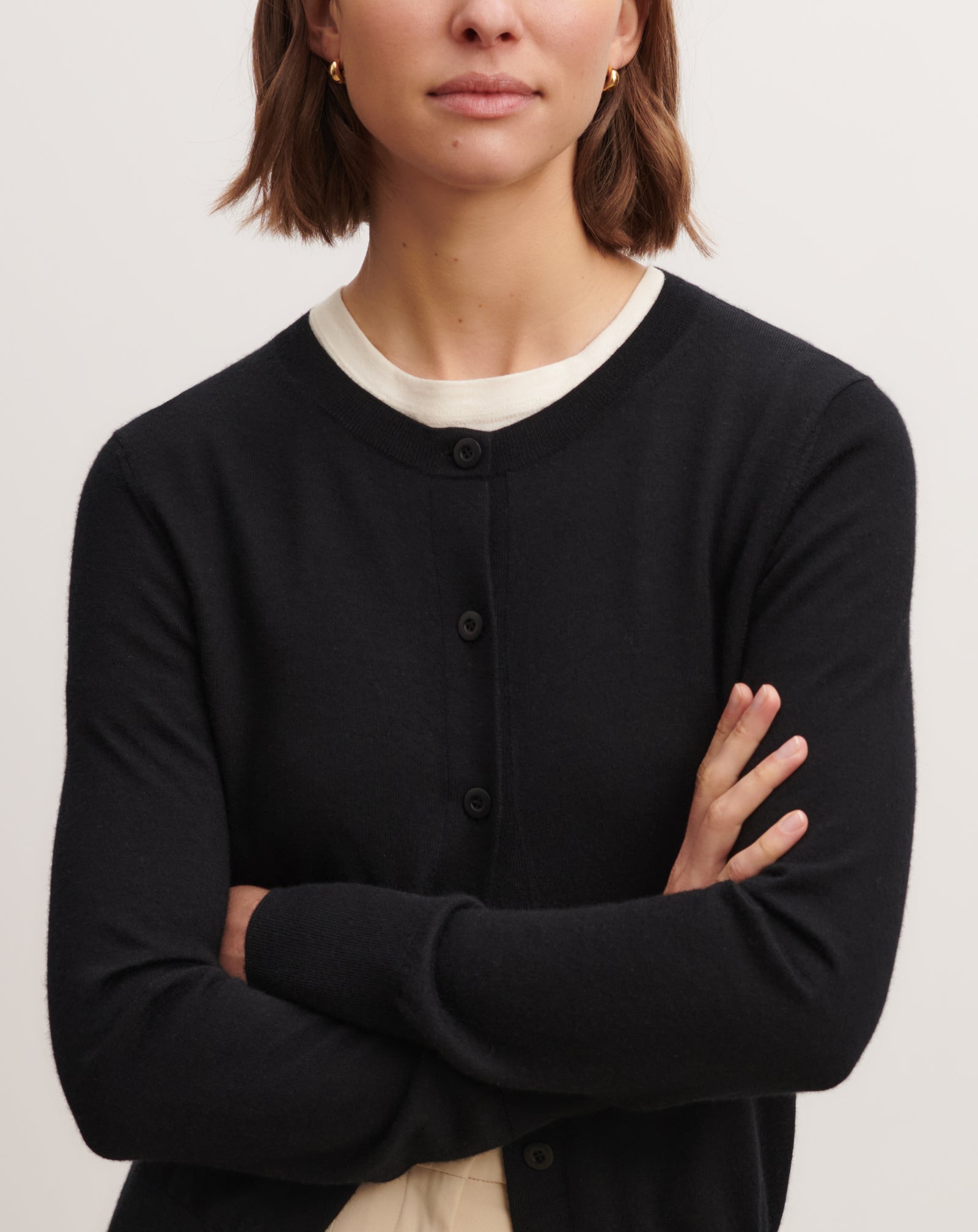 Cardigan ultrafin-NOIR-100% cachemire