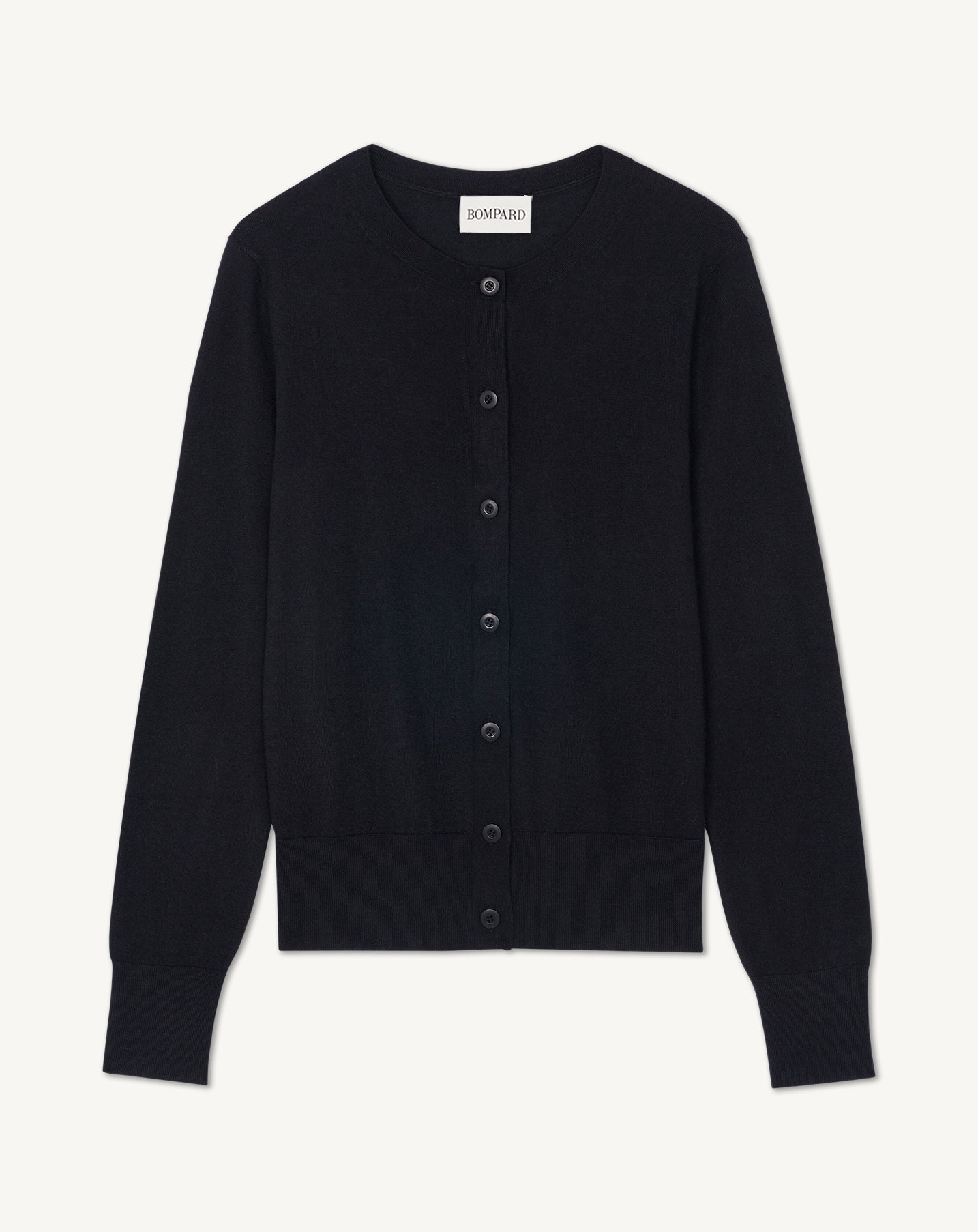 Cardigan ultrafin-NOIR-100% CACHEMIRE