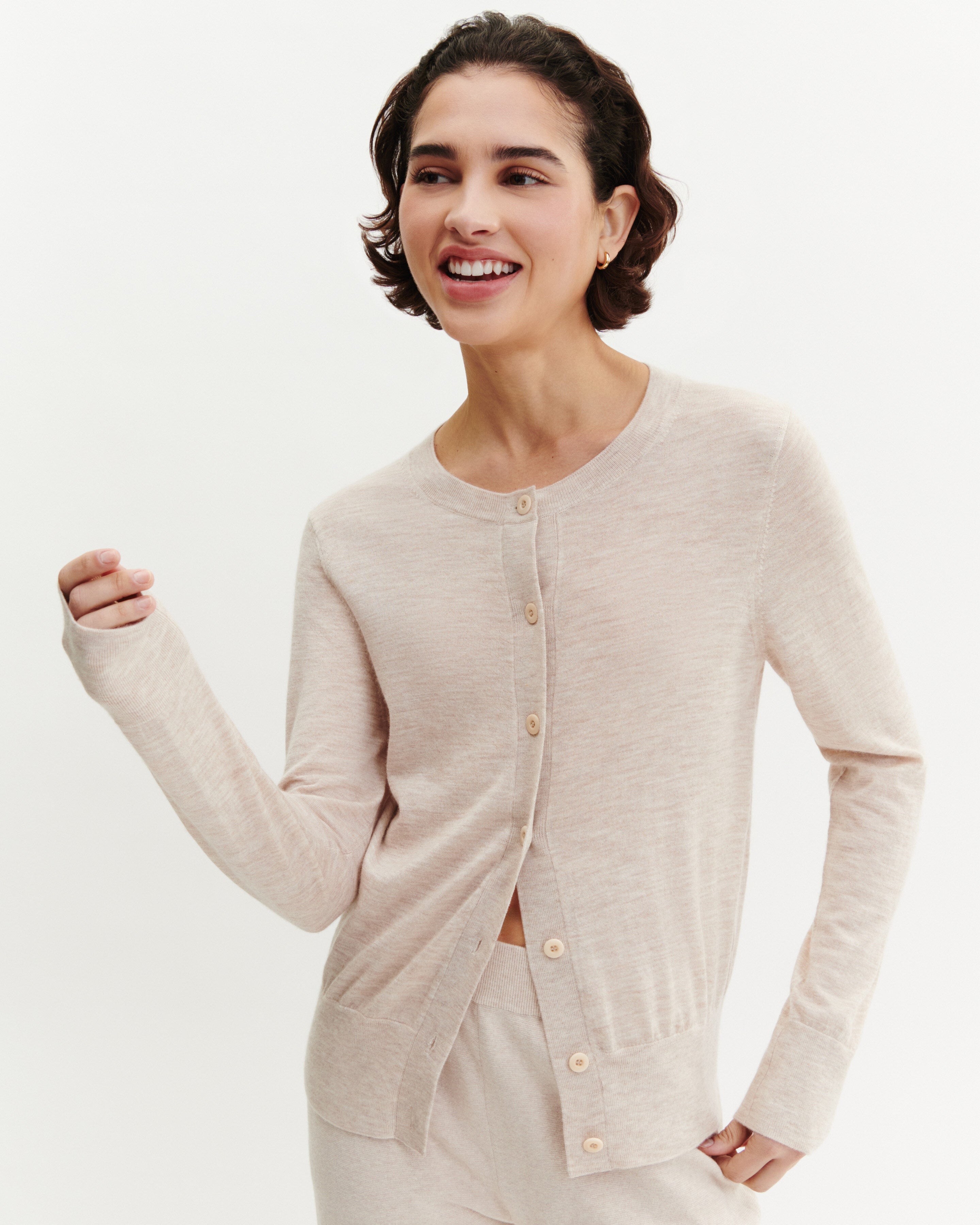 Cardigan ultrafin-TOURTERELLE-100% cachemire