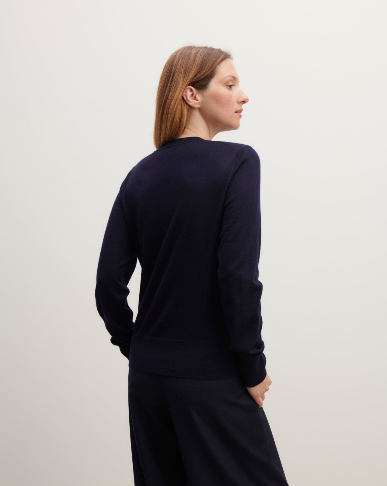 Cardigan ultrafin-MARINE-100% CACHEMIRE