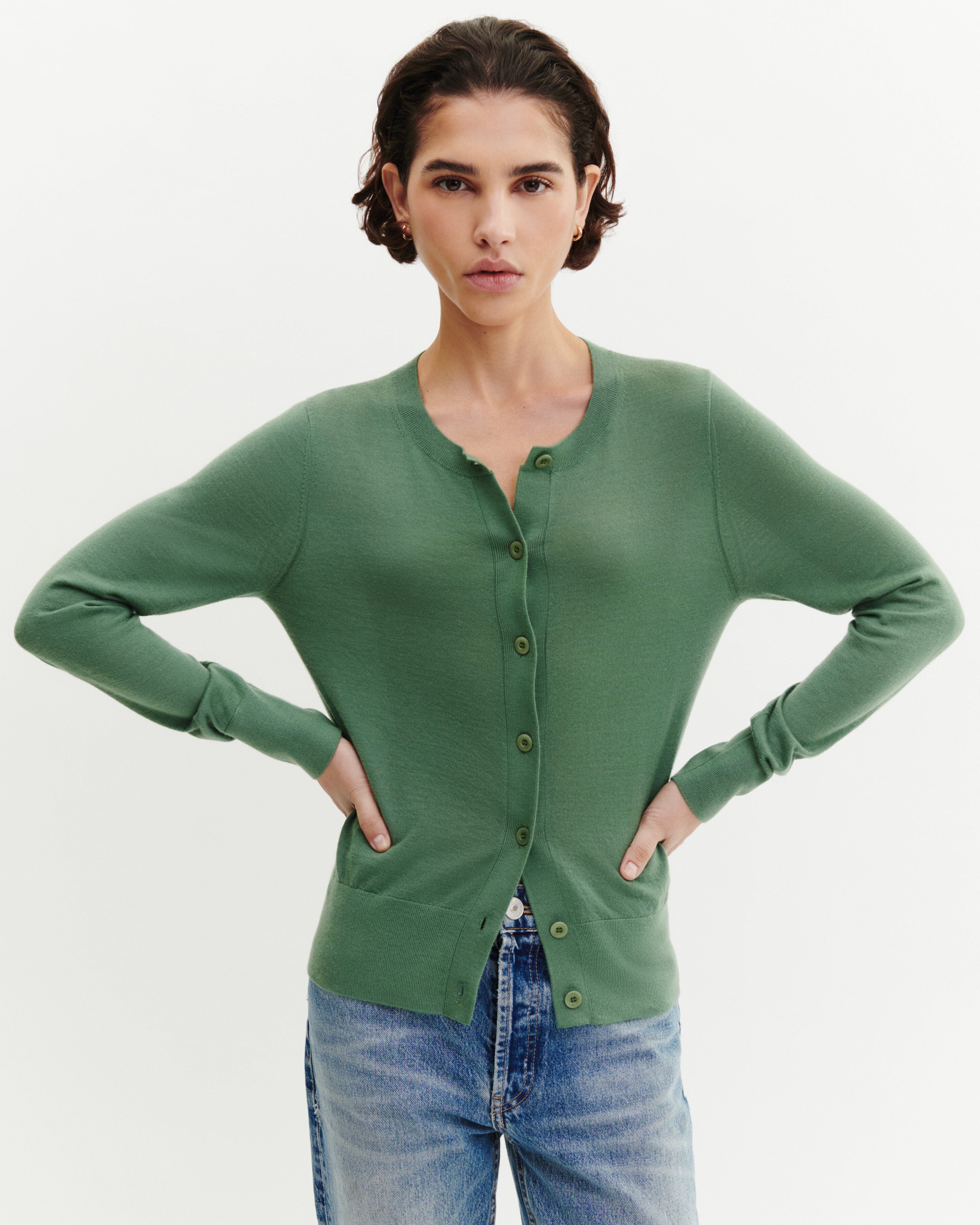 Cardigan ultrafin-JADE-100% cachemire