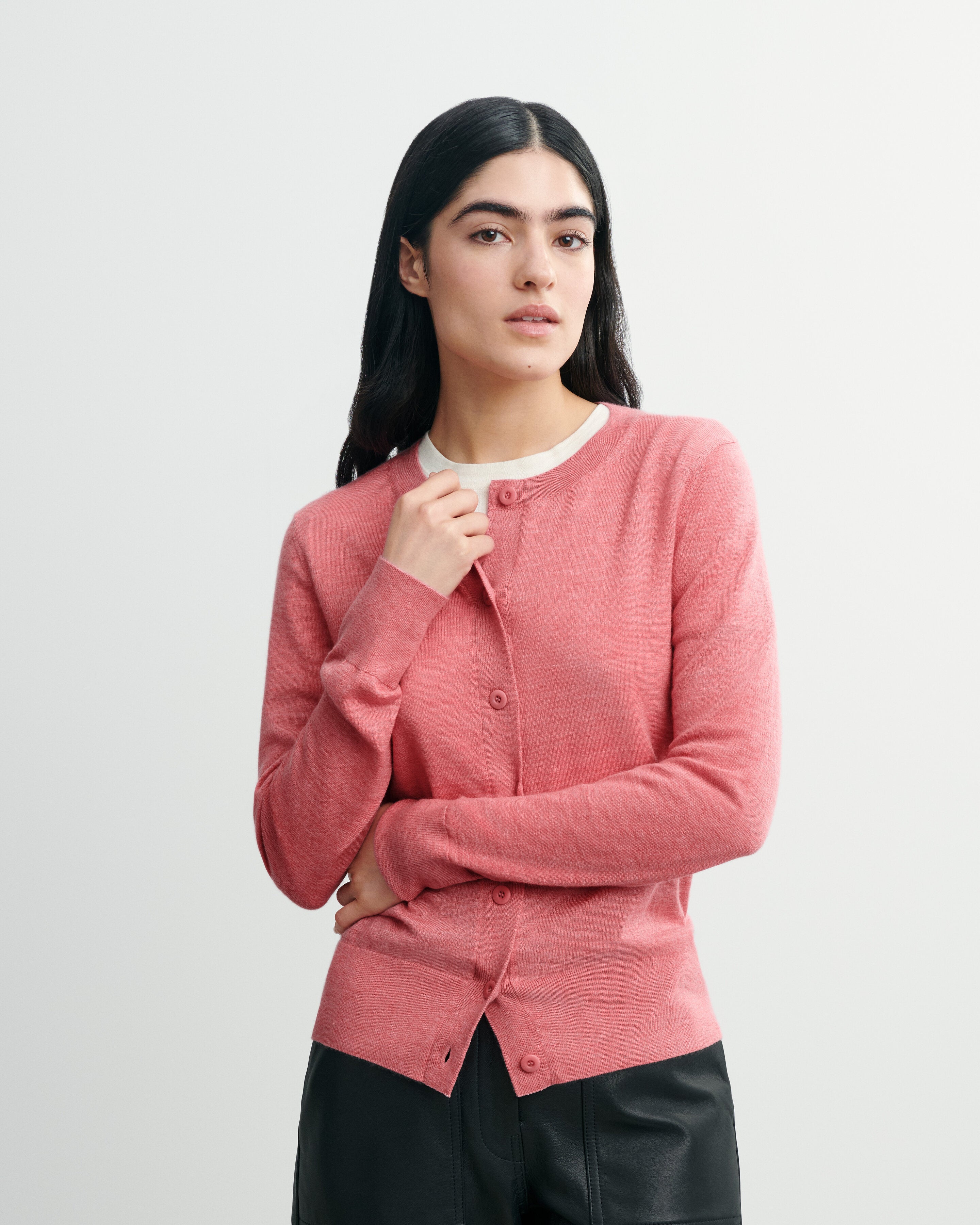 Cardigan ultrafin-ROSE CAMEO-100% cachemire