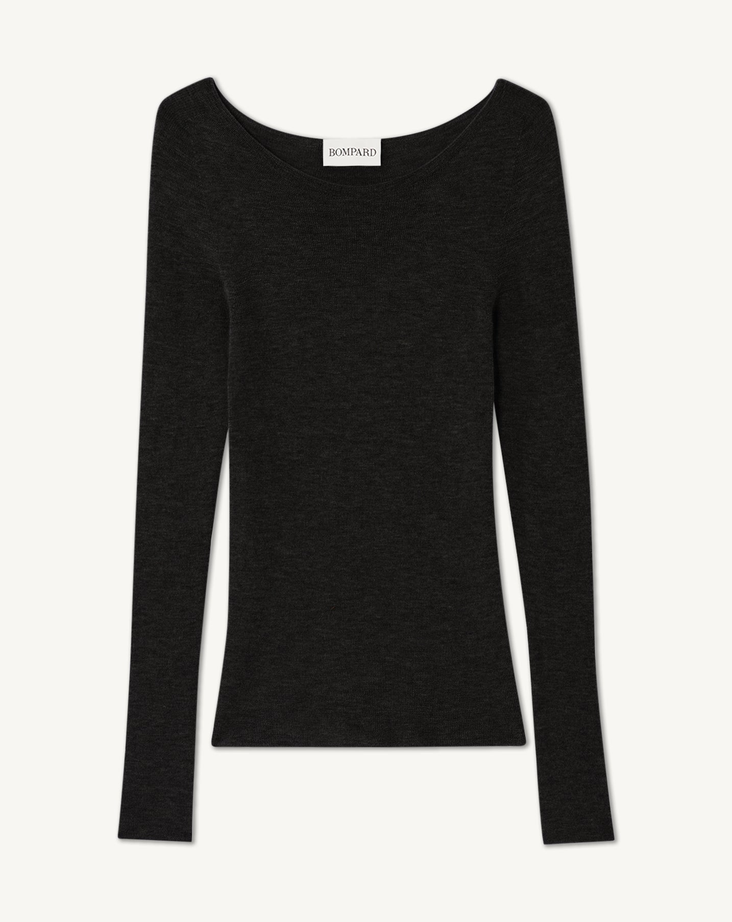 Ras de cou ultrafin sans coutures-NOIR-100% cachemire