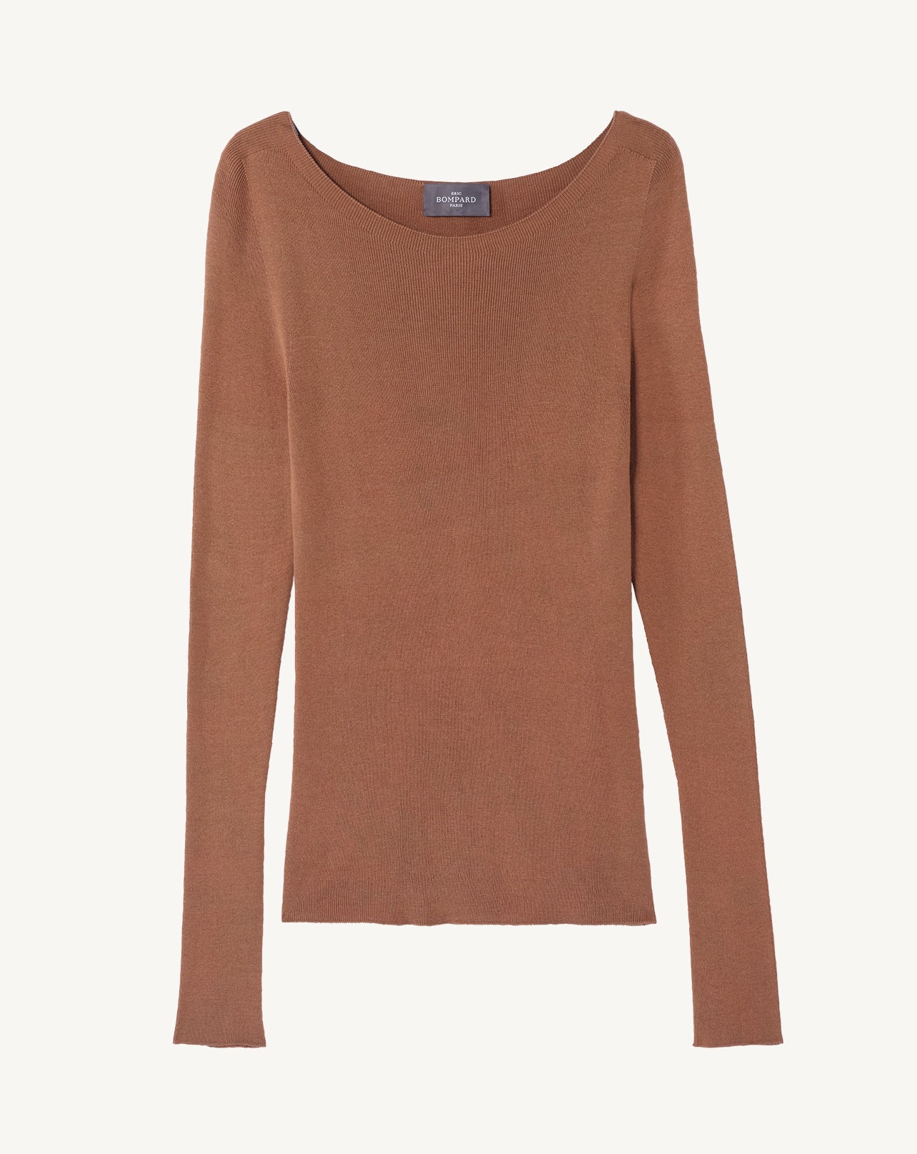 Ras de cou ultrafin sans coutures-CARAMEL-100% cachemire