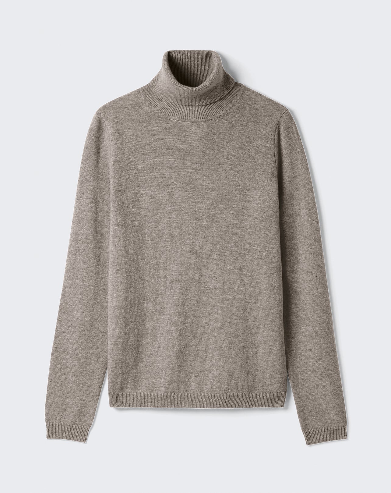 Pull col roulé ajusté-GRIS METEORITE-100% CACHEMIRE